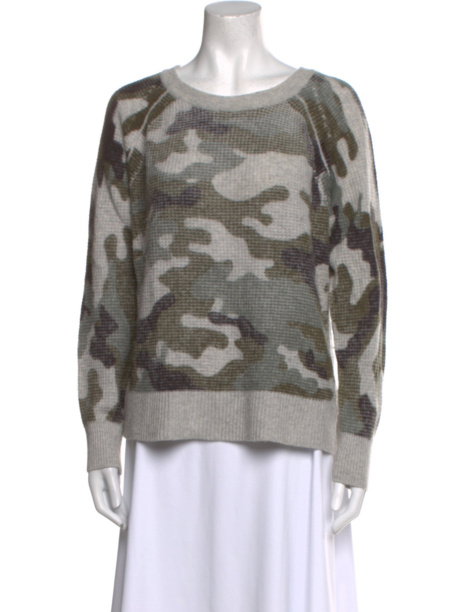 White + Warren Cashmere Printed Sweater
