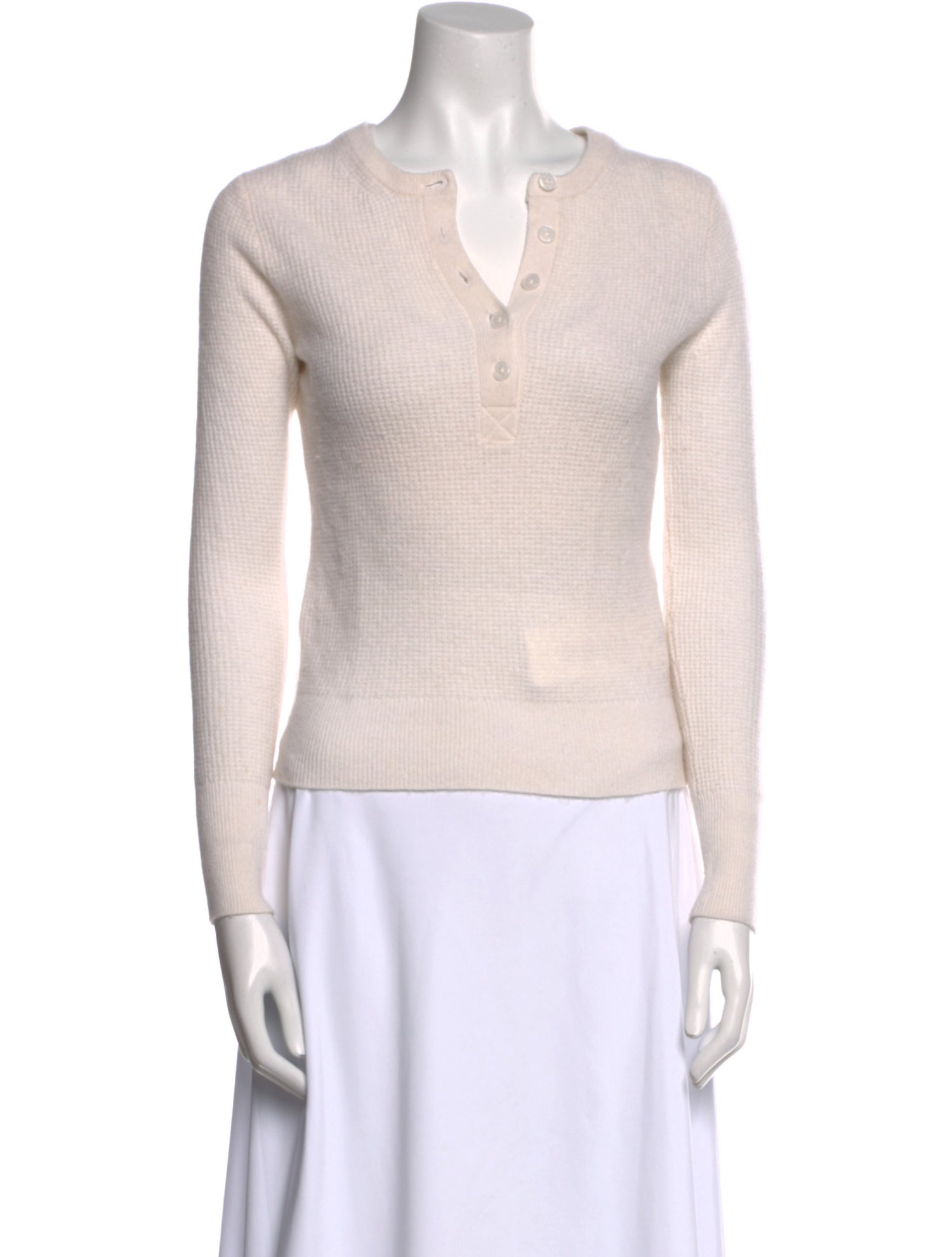 White + Warren Cashmere V-Neck Sweater