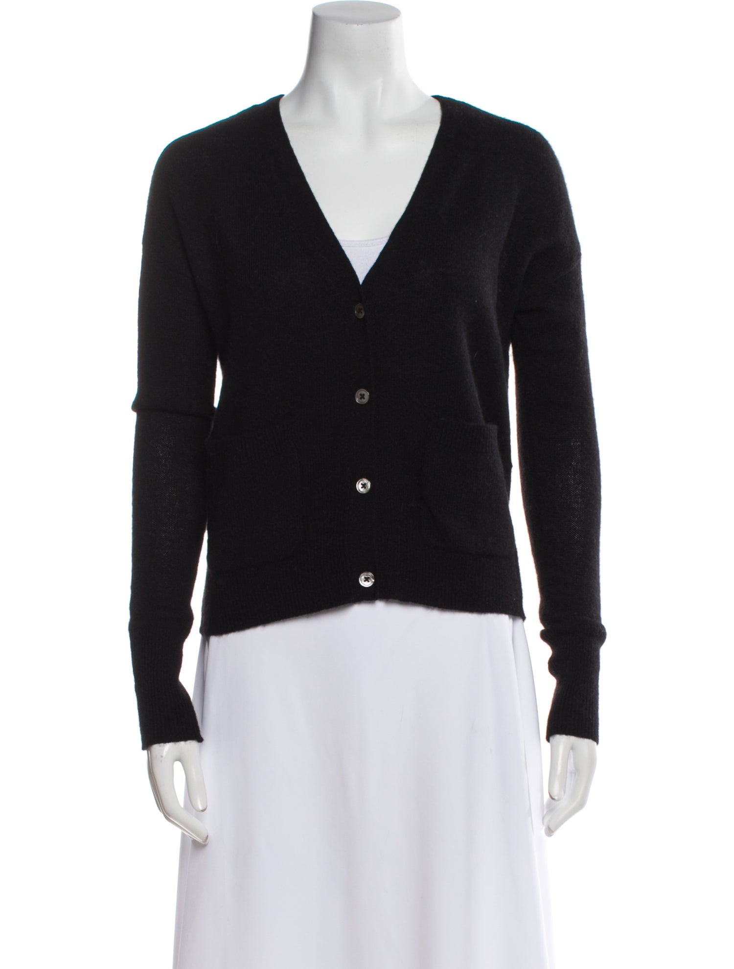 White + Warren Cashmere V-Neck Sweater