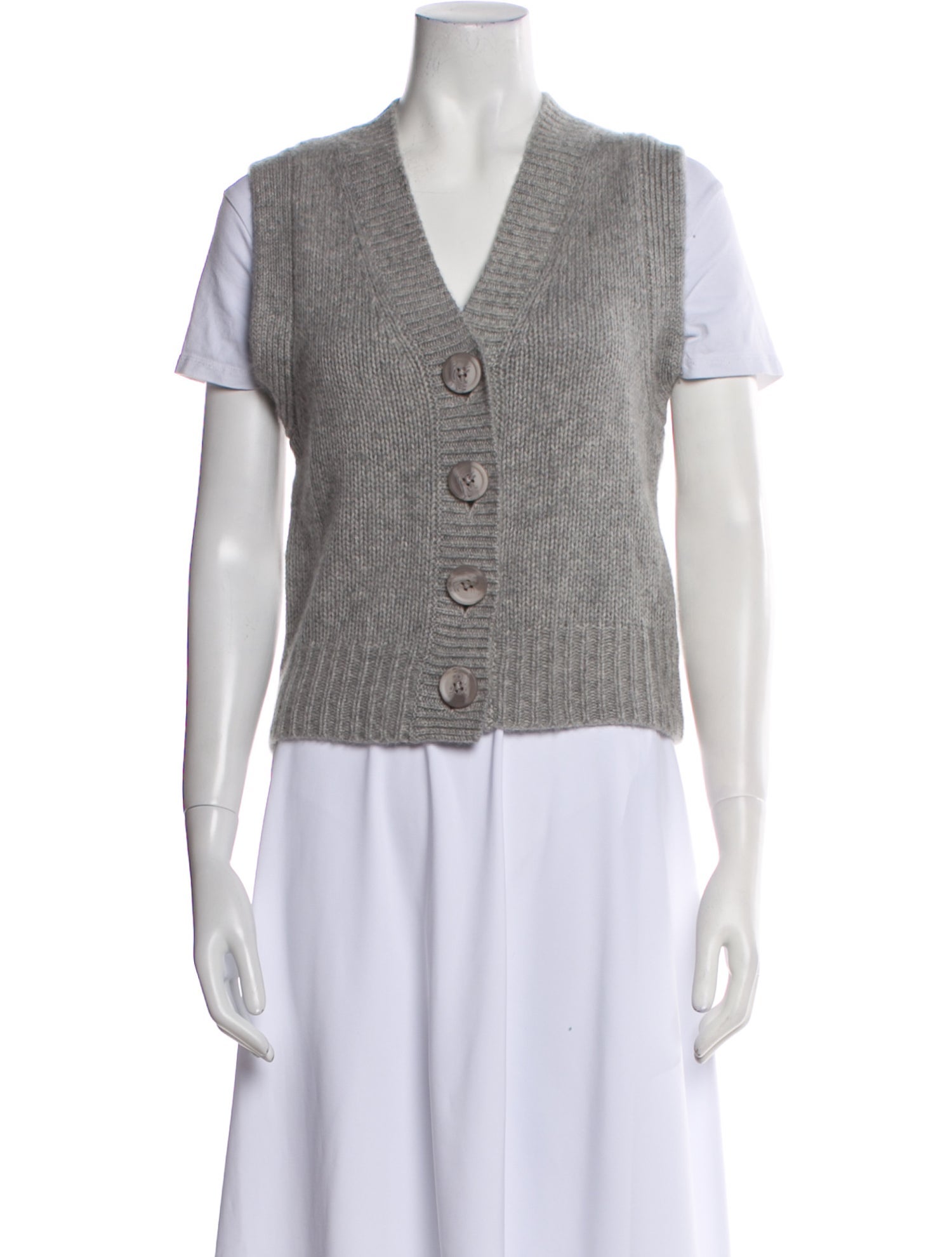 White + Warren Cashmere V-Neck Sweater