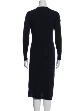 White + Warren V-Neck Midi Length Dress