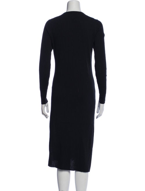 White + Warren V-Neck Midi Length Dress