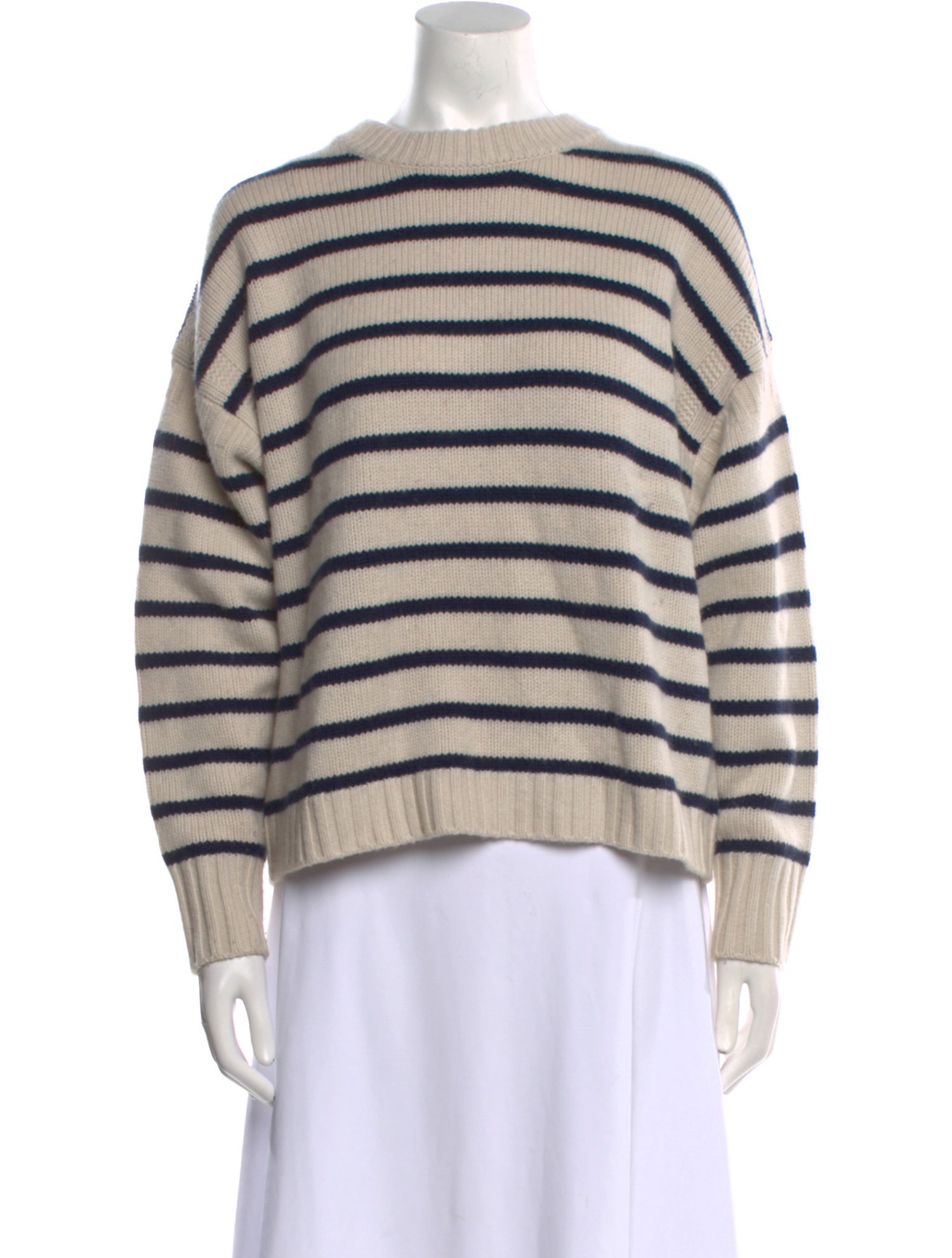 White + Warren Wool Striped Sweater