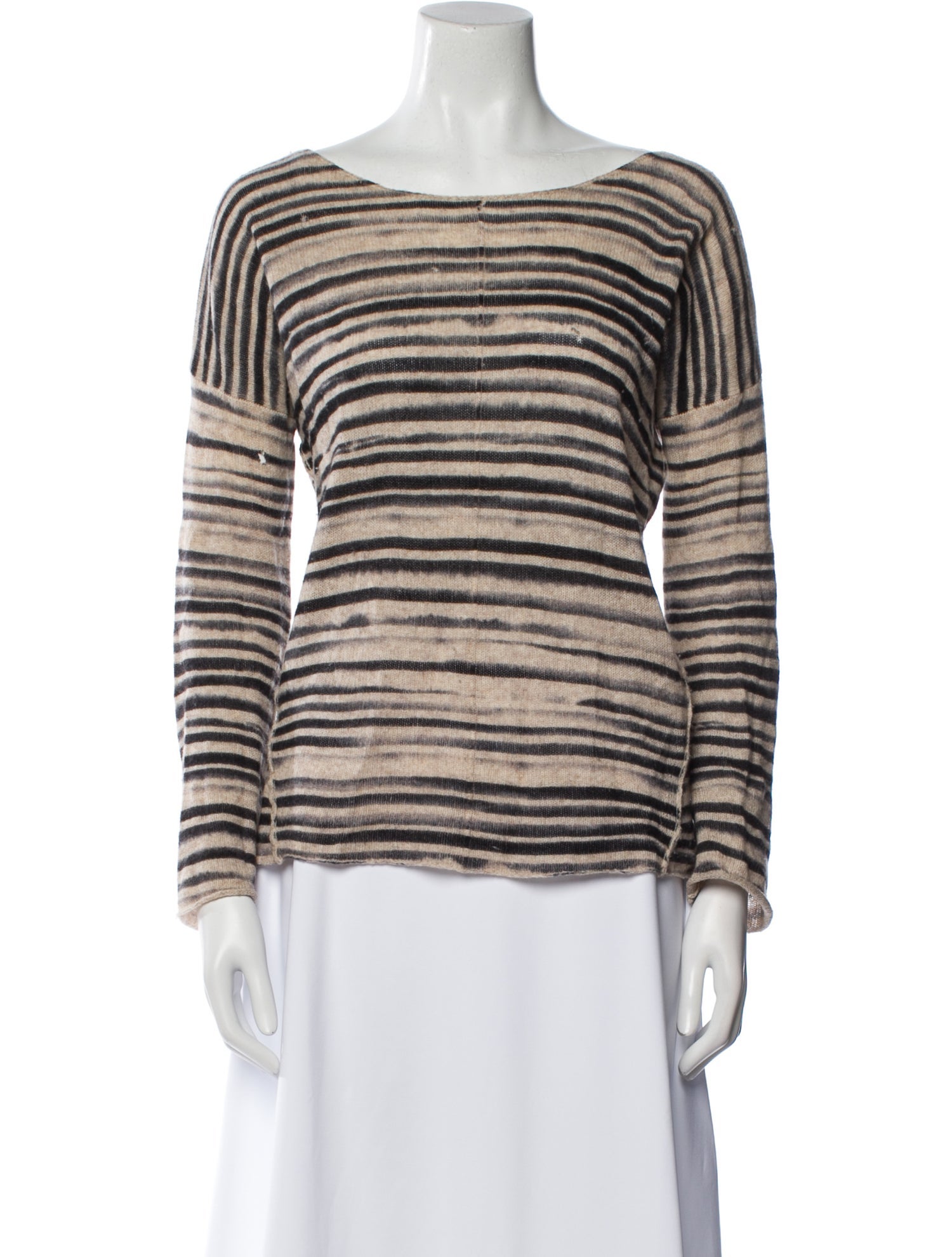 White + Warren Cashmere Striped Sweater