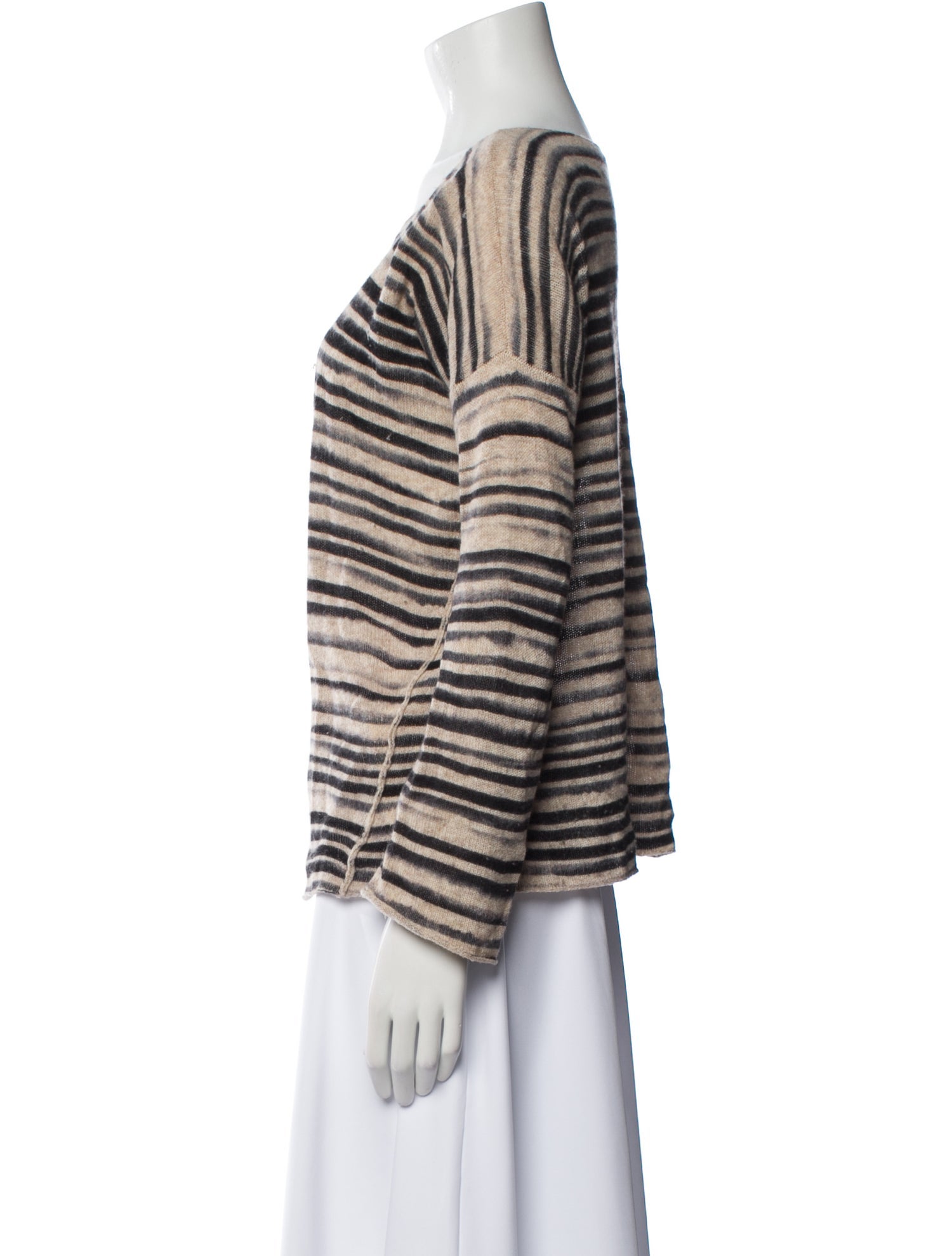 White + Warren Cashmere Striped Sweater