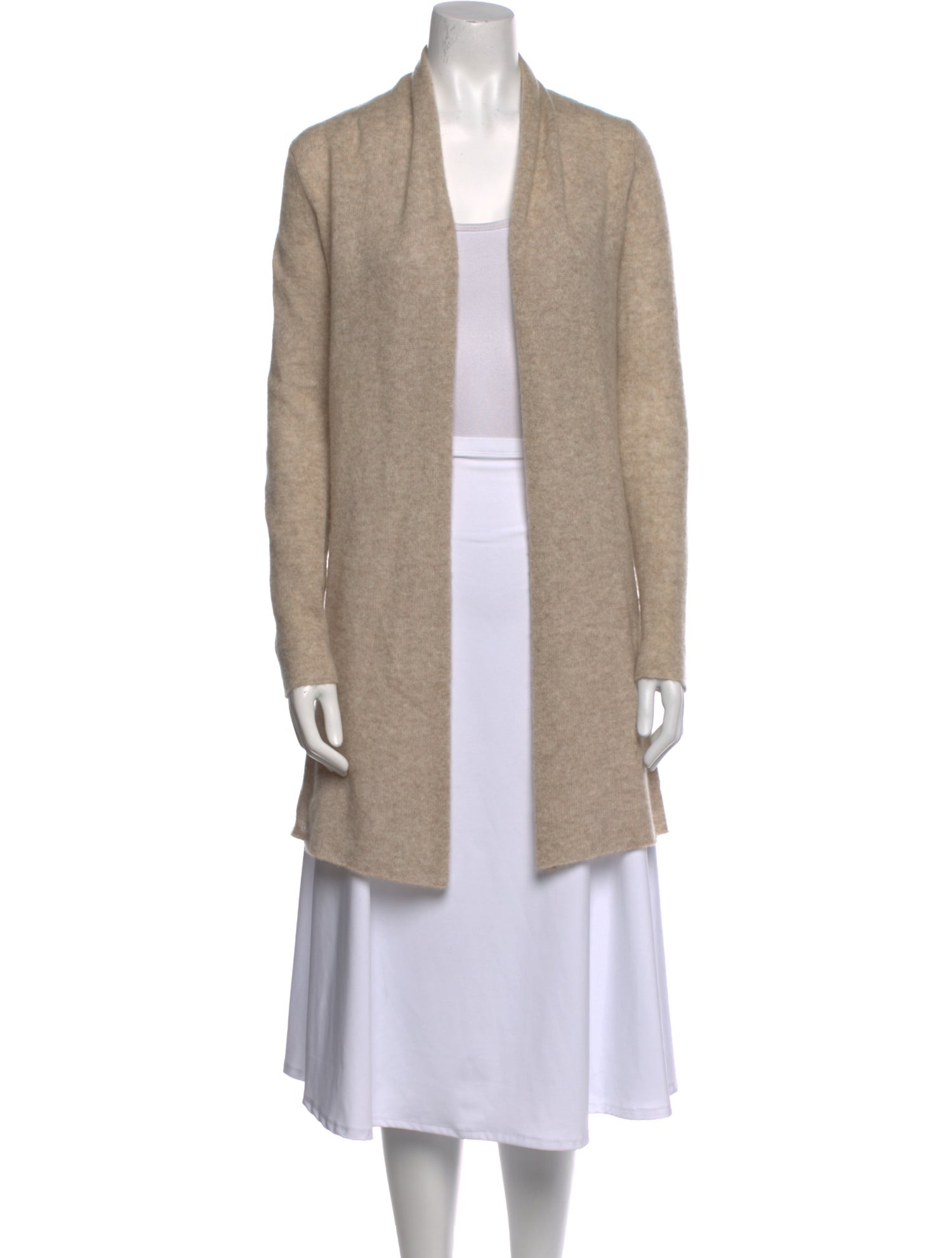 White + Warren Cashmere Open Front Sweater