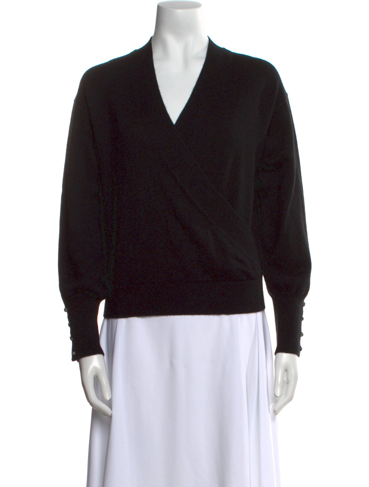 White + Warren Cashmere V-Neck Sweater