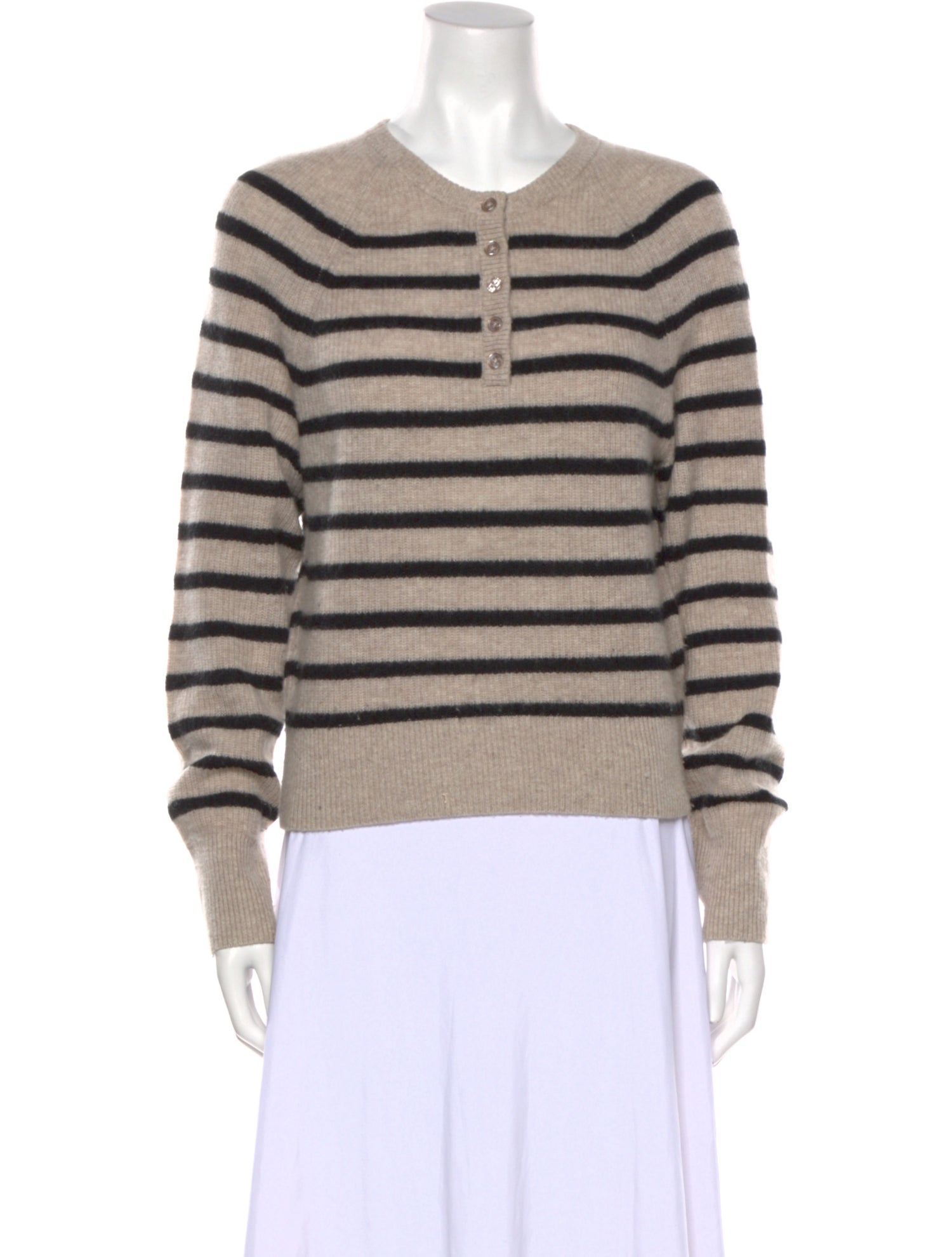 White + Warren Cashmere Striped Sweater