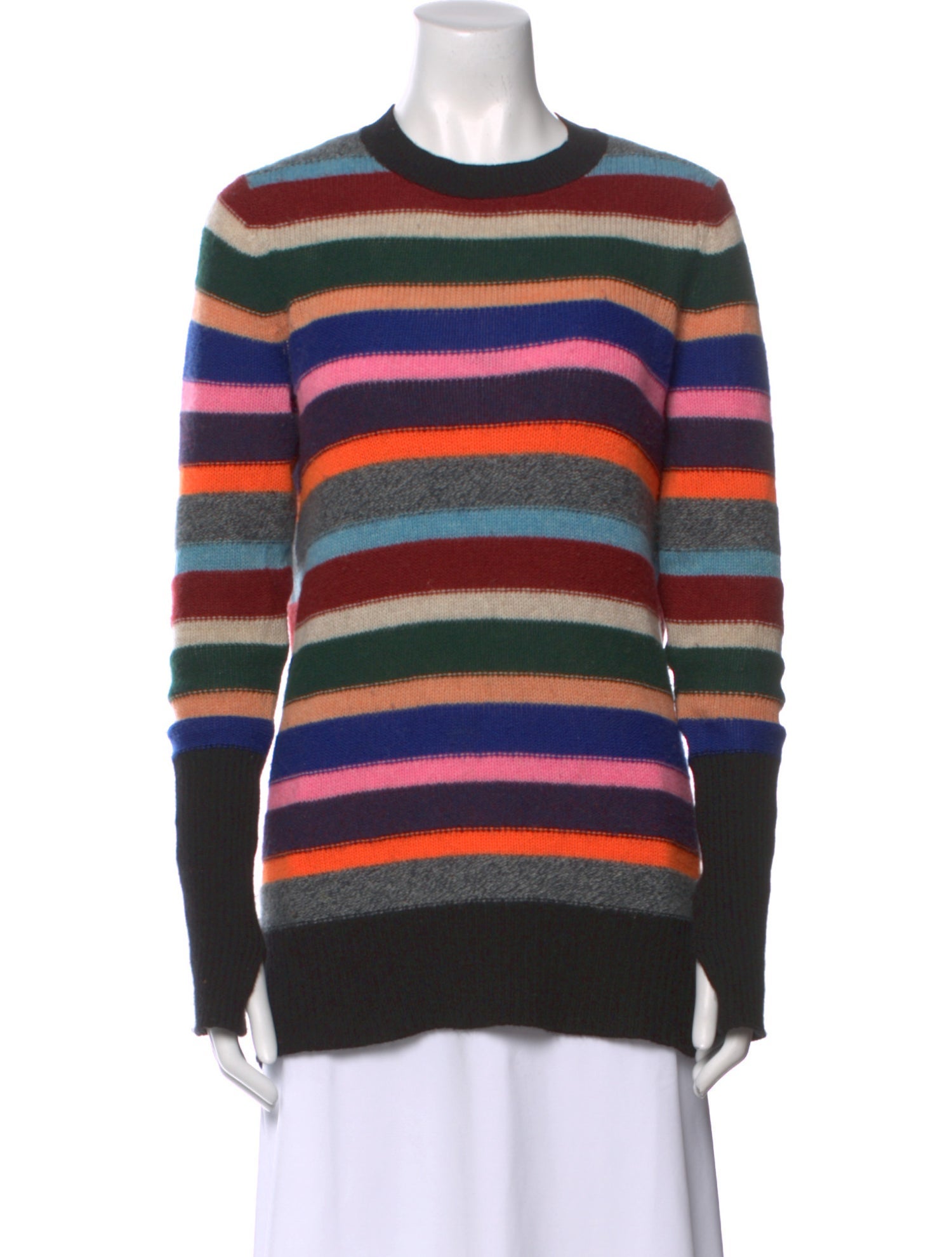 White + Warren Cashmere Striped Sweater