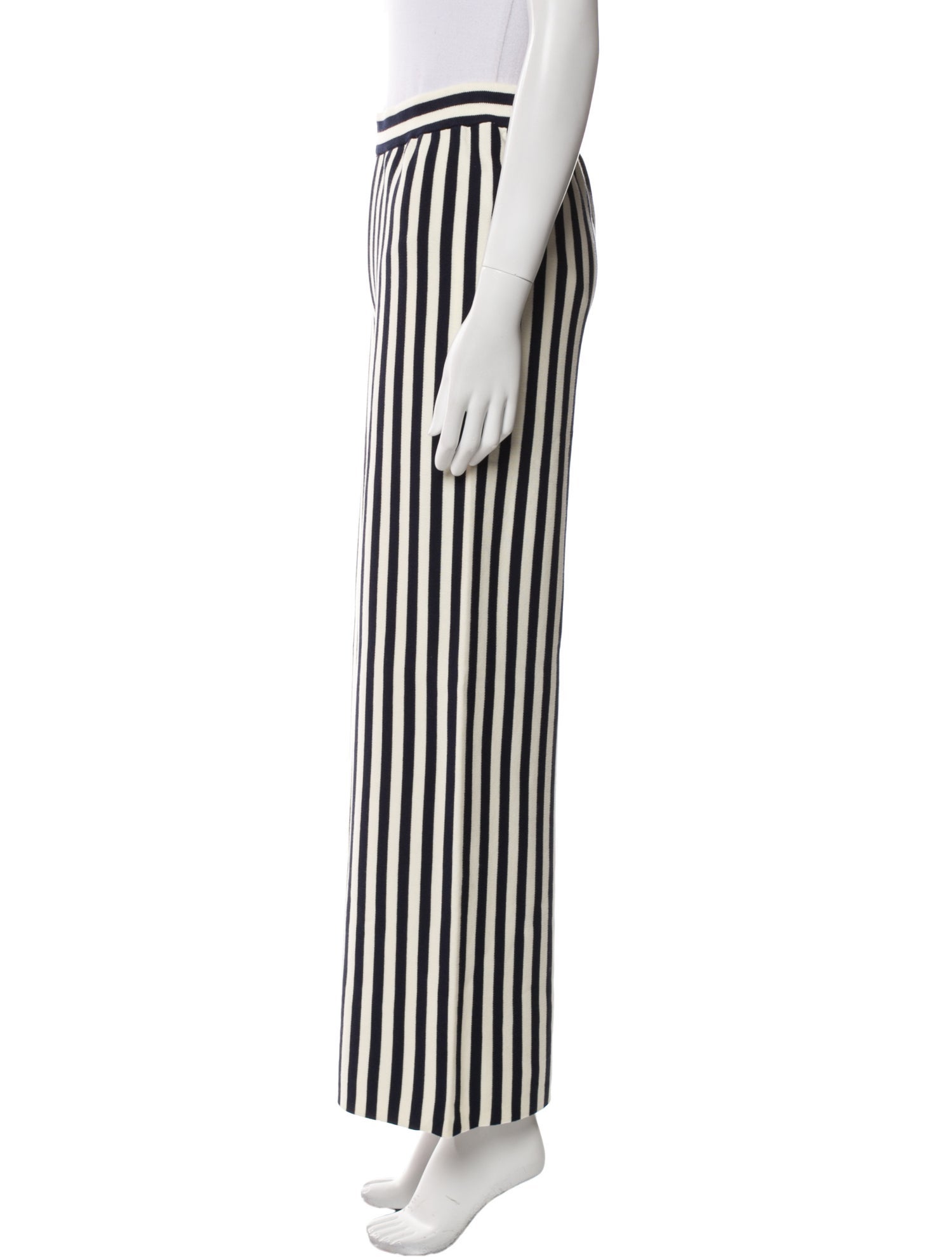 White + Warren Striped Wide Leg Pants