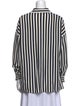 White + Warren Striped Long Sleeve Button-Up Top