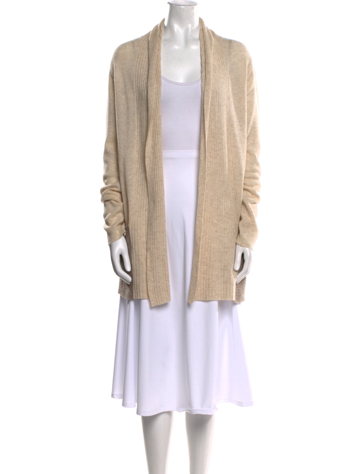 White + Warren Cashmere Open Front Sweater