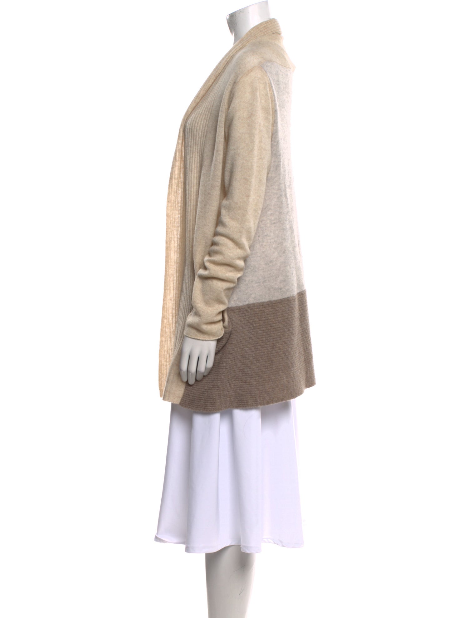 White + Warren Cashmere Open Front Sweater