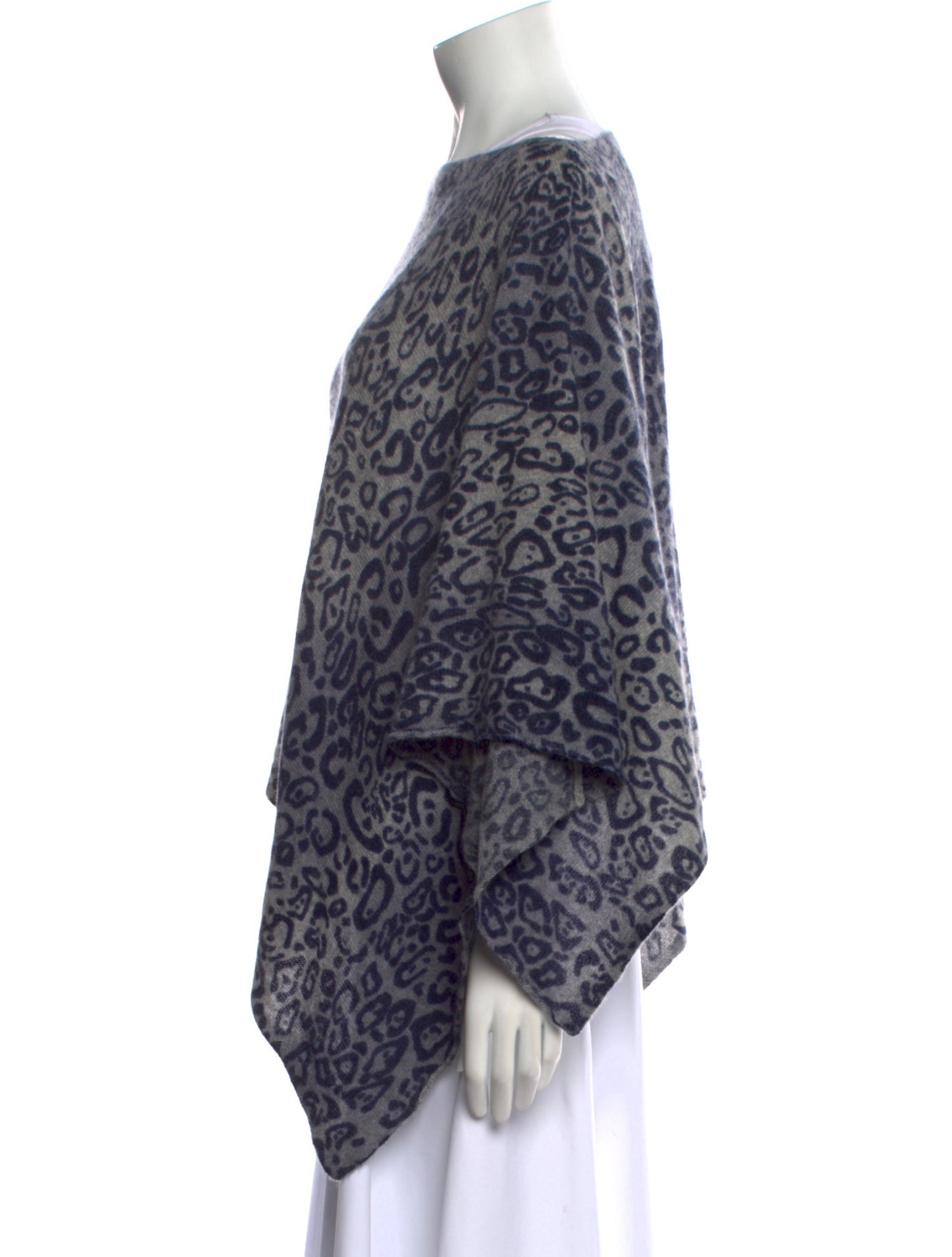 White + Warren Cashmere Animal Print Sweater