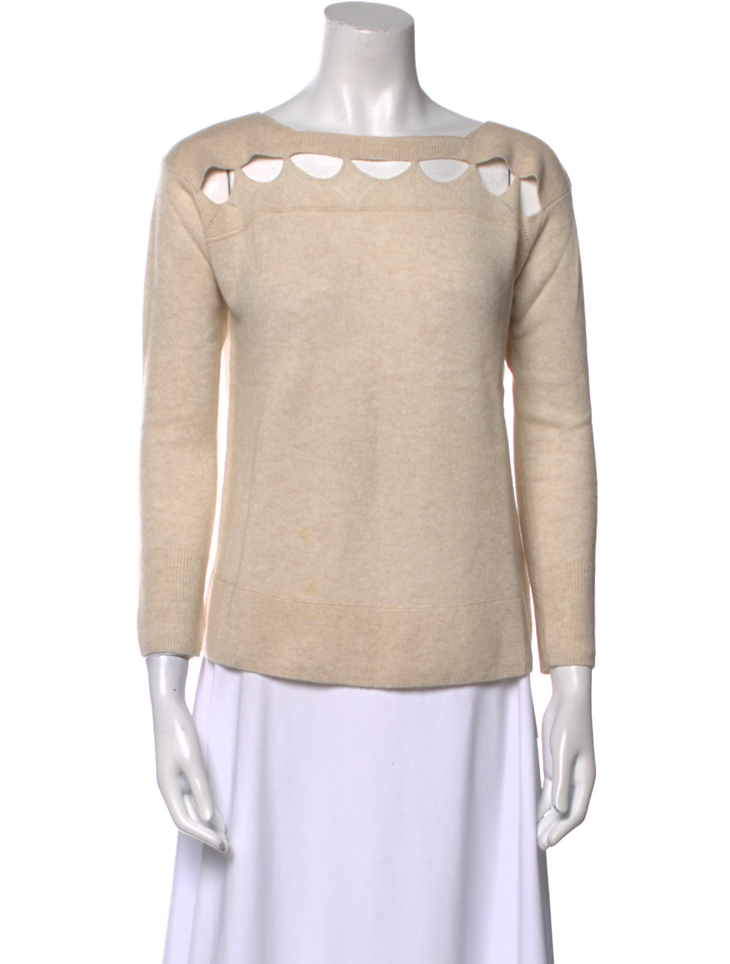 White + Warren Cashmere Bateau Neckline Sweater