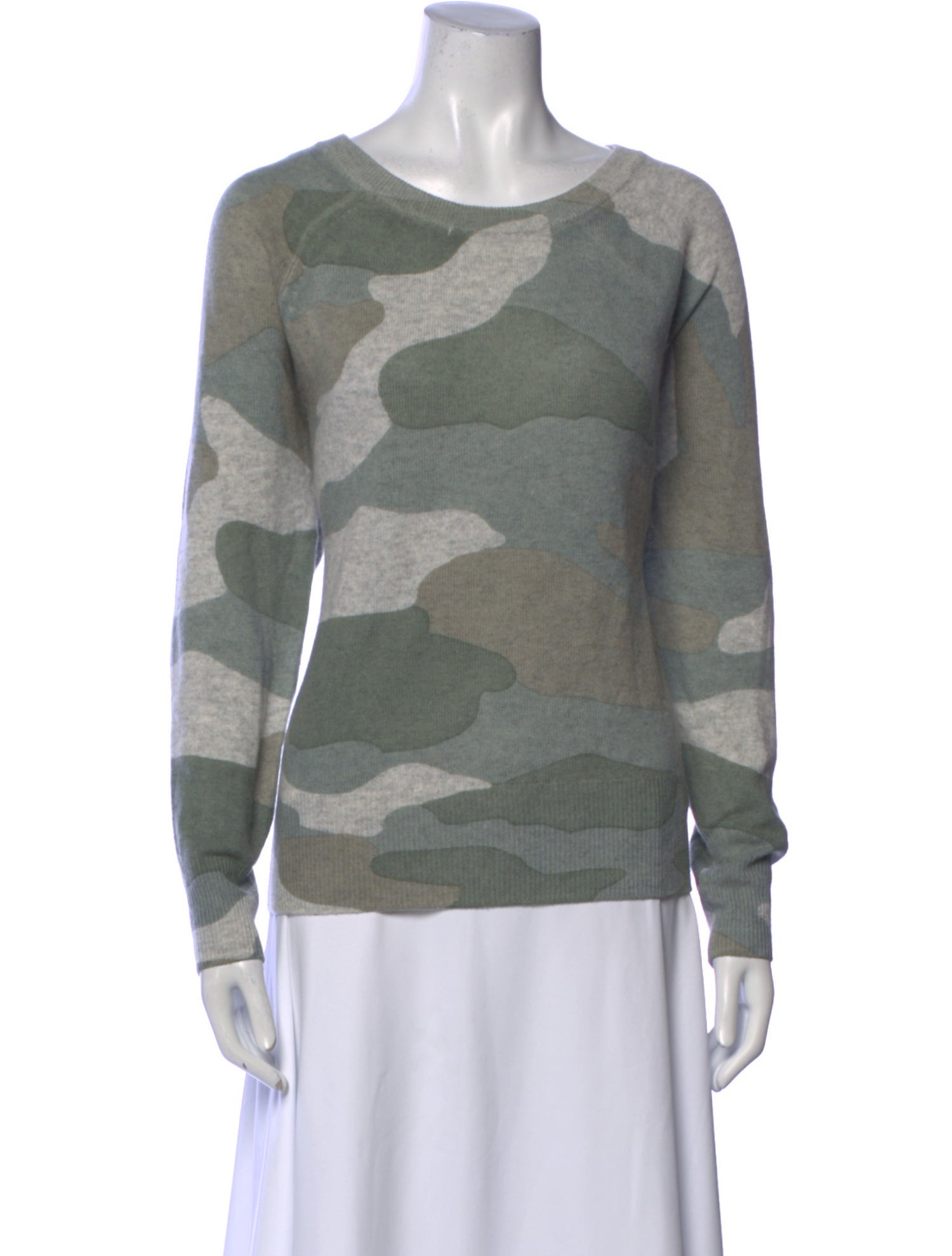 White + Warren Cashmere Printed Sweater