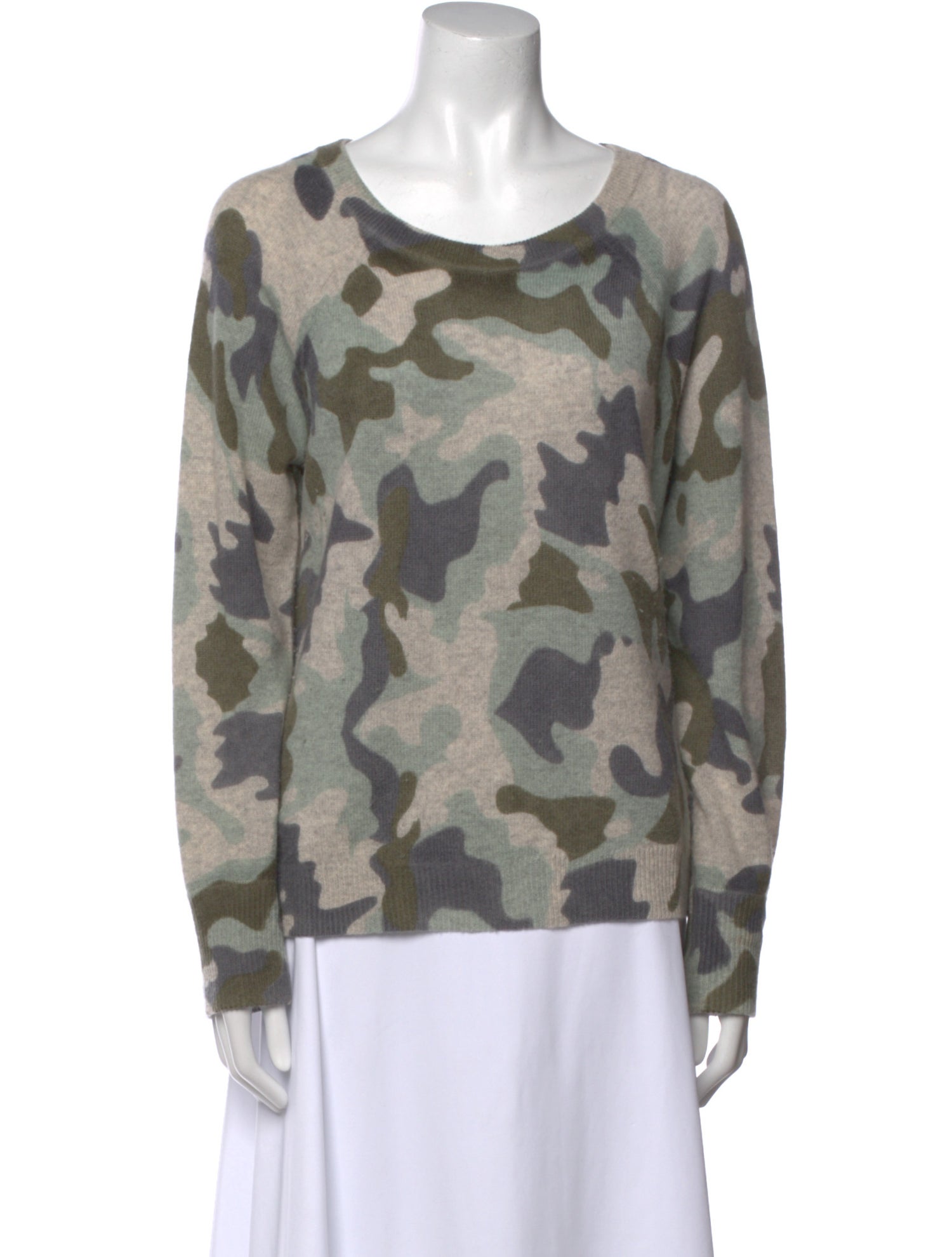 White + Warren Cashmere Printed Sweater