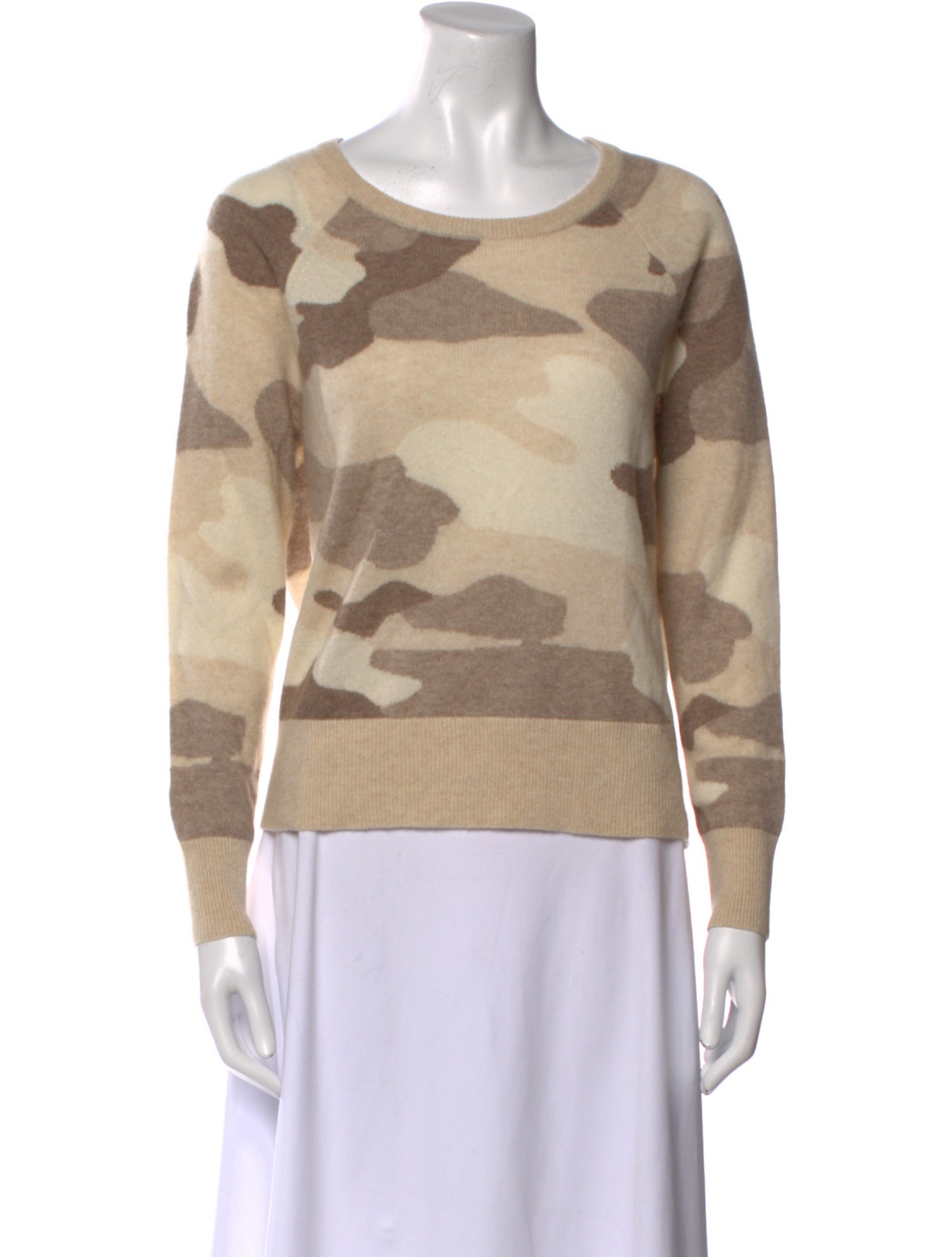 White + Warren Cashmere Printed Sweater
