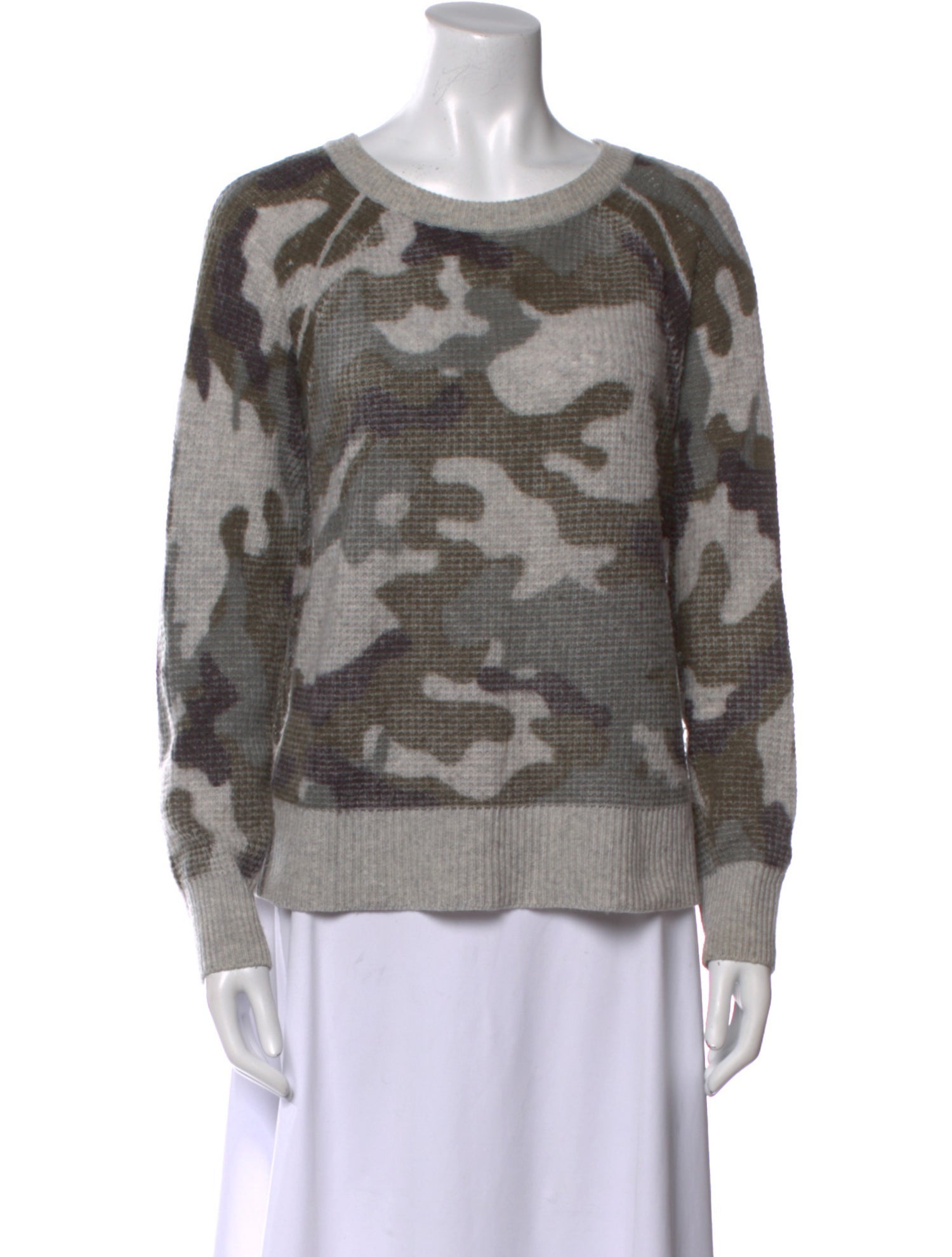 White + Warren Cashmere Printed Sweater
