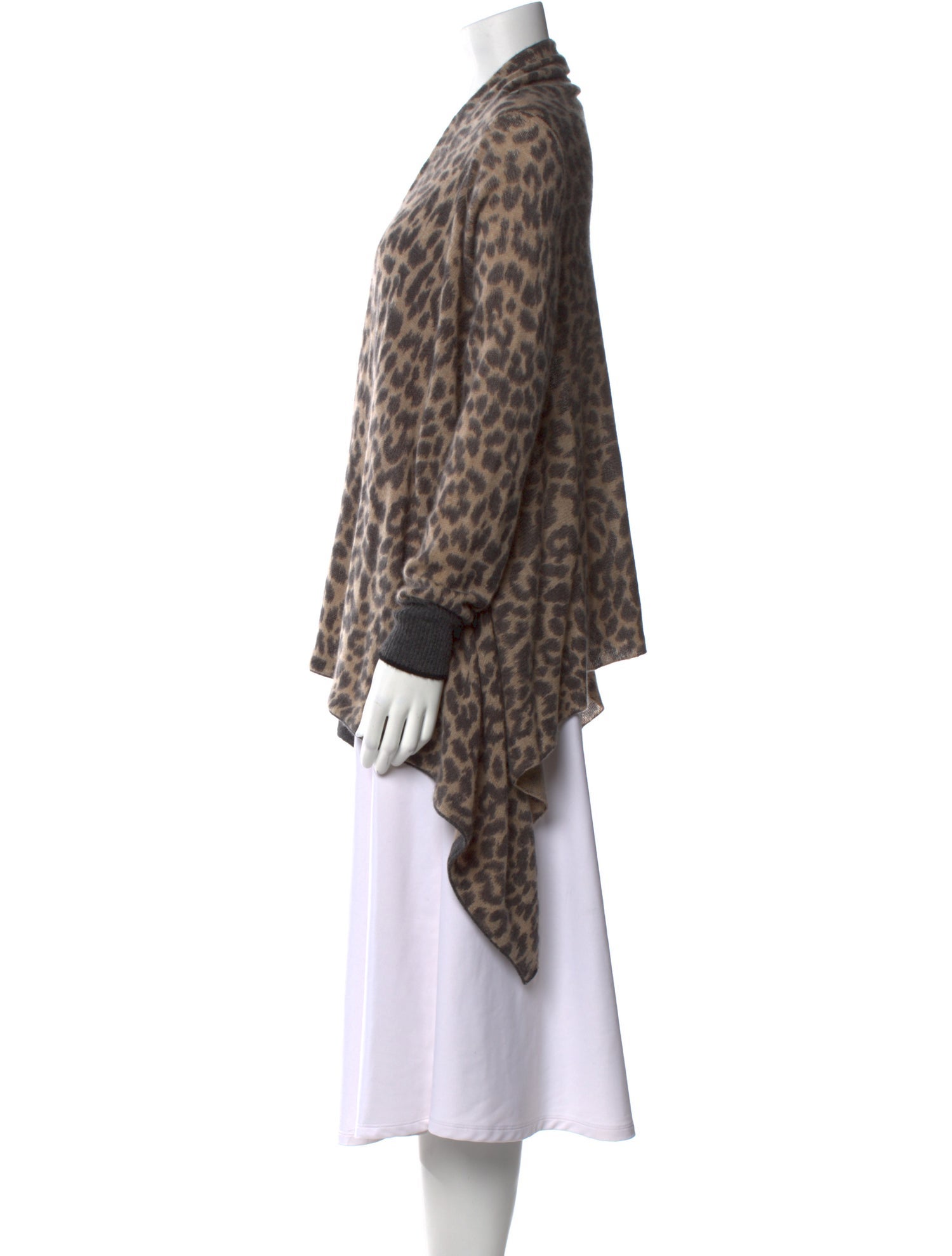White + Warren Cashmere Animal Print Sweater