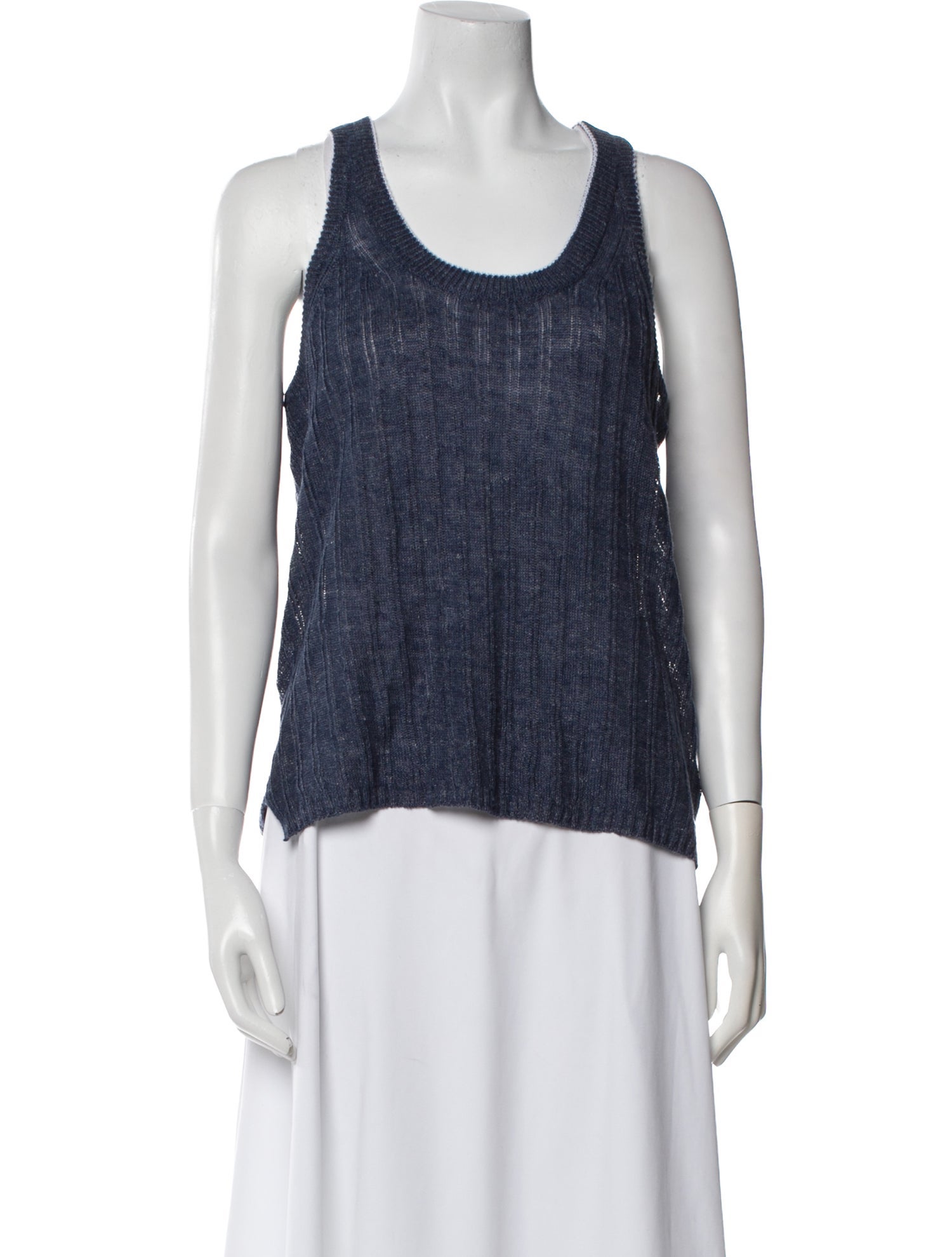 White + Warren Linen Scoop Neck Sweater