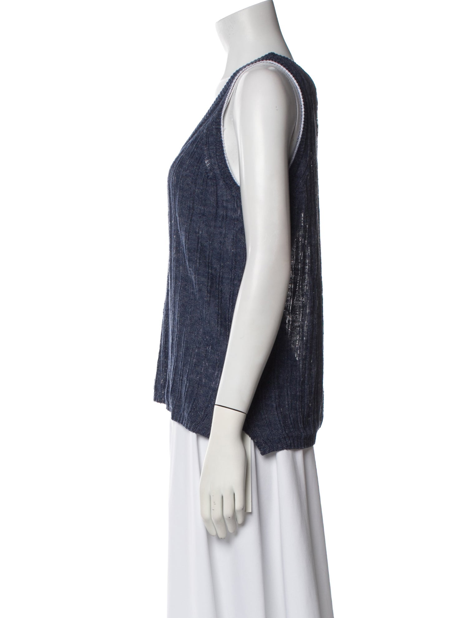 White + Warren Linen Scoop Neck Sweater