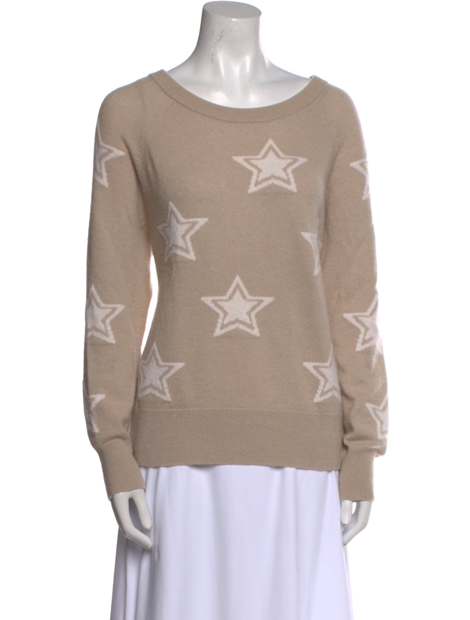 White + Warren Cashmere Printed Sweater
