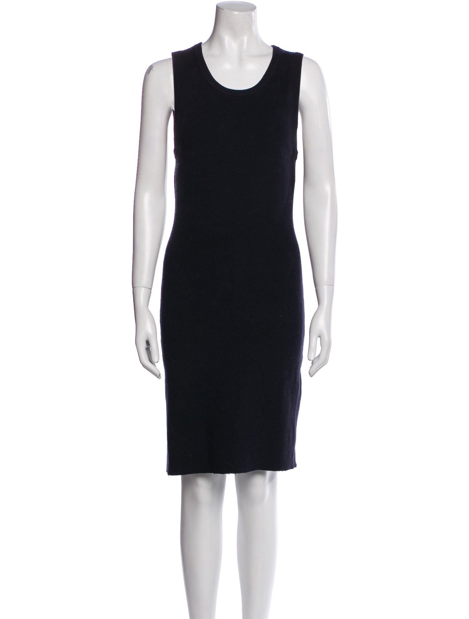 White + Warren Scoop Neck Knee-Length Dress