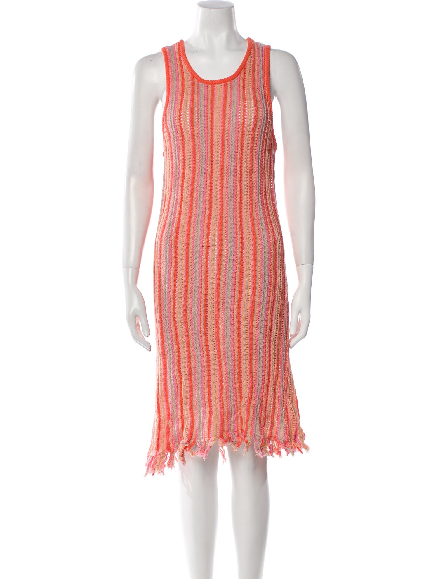 White + Warren Striped Mini Dress