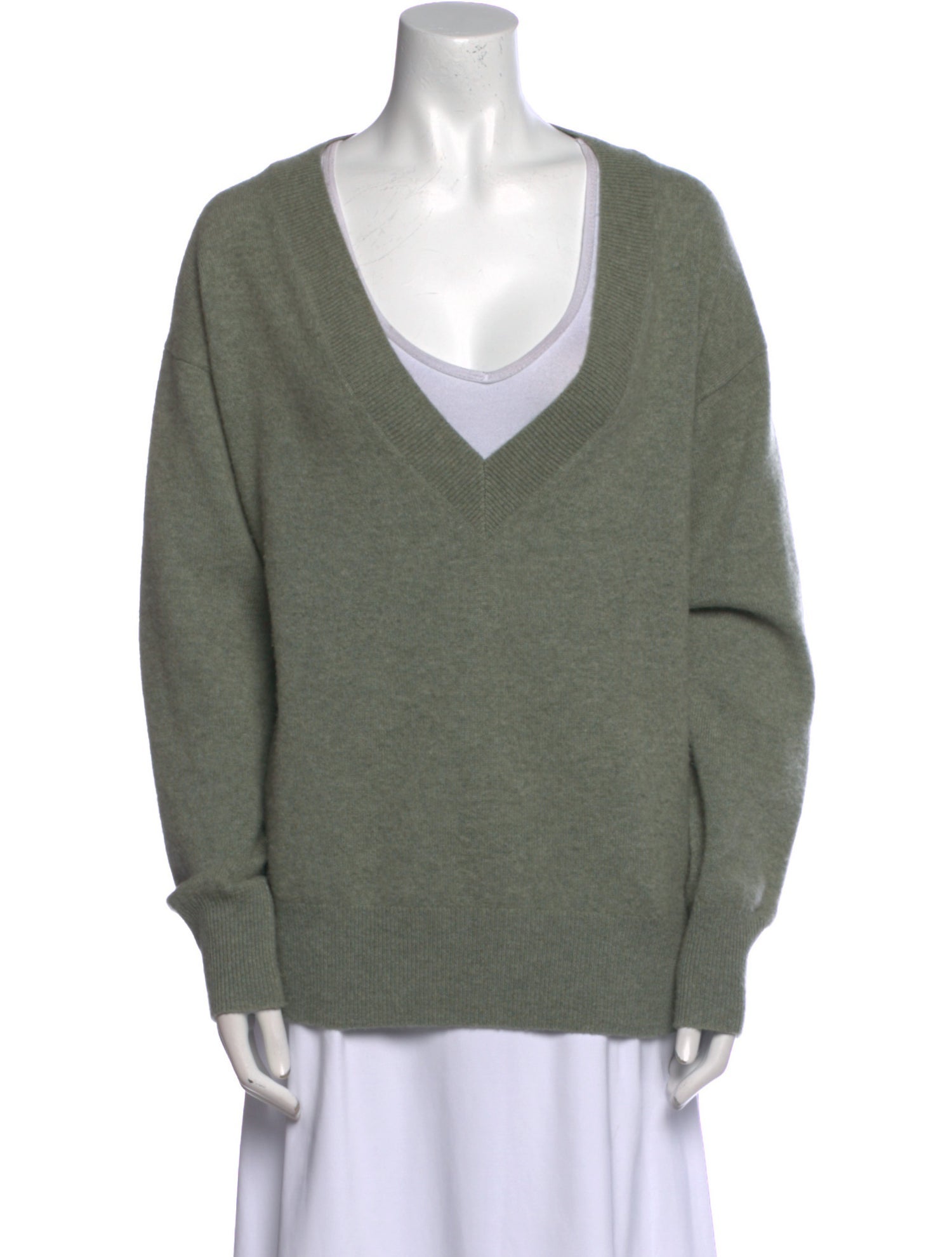 White + Warren Cashmere V-Neck Sweater