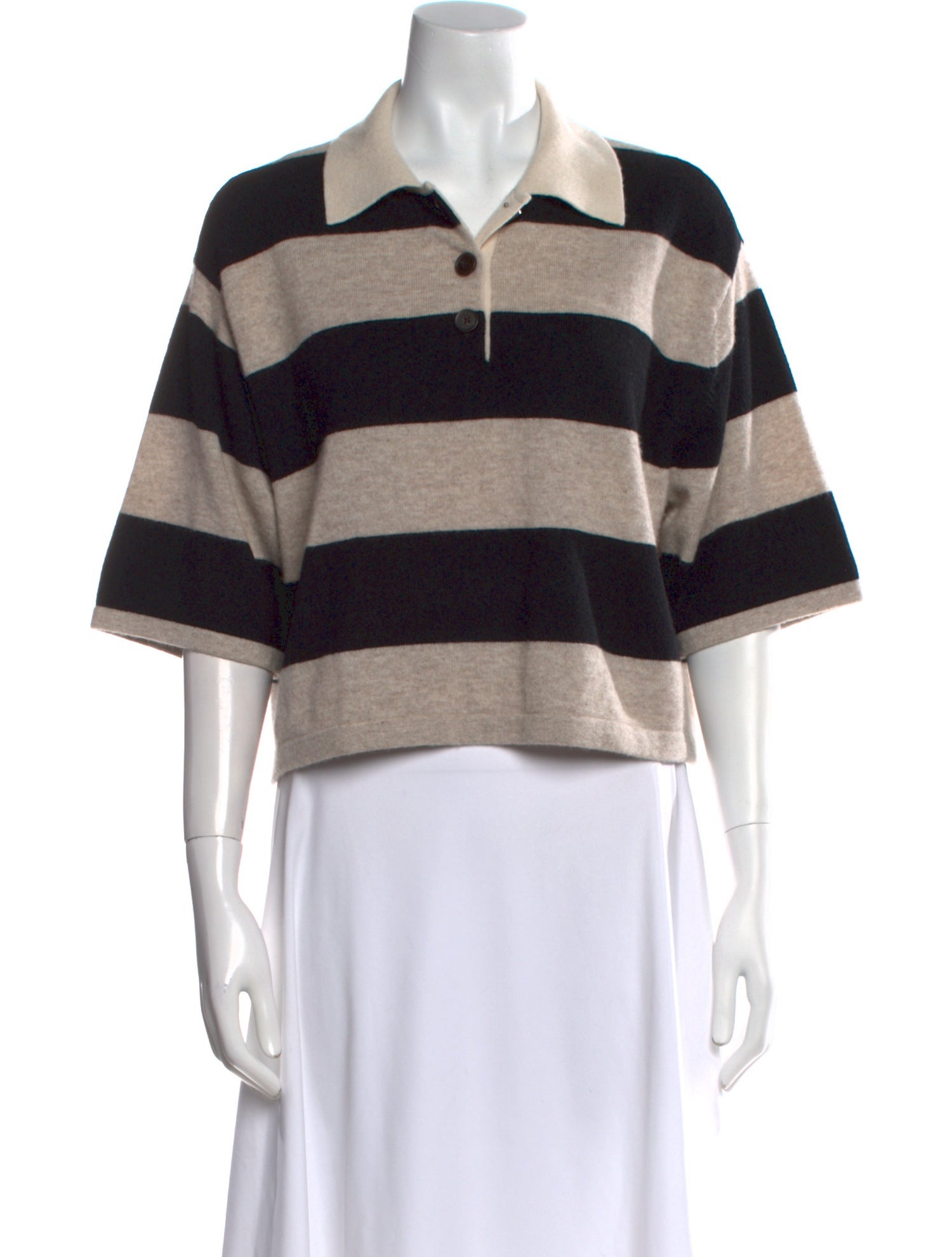 White + Warren Cashmere Striped Sweater