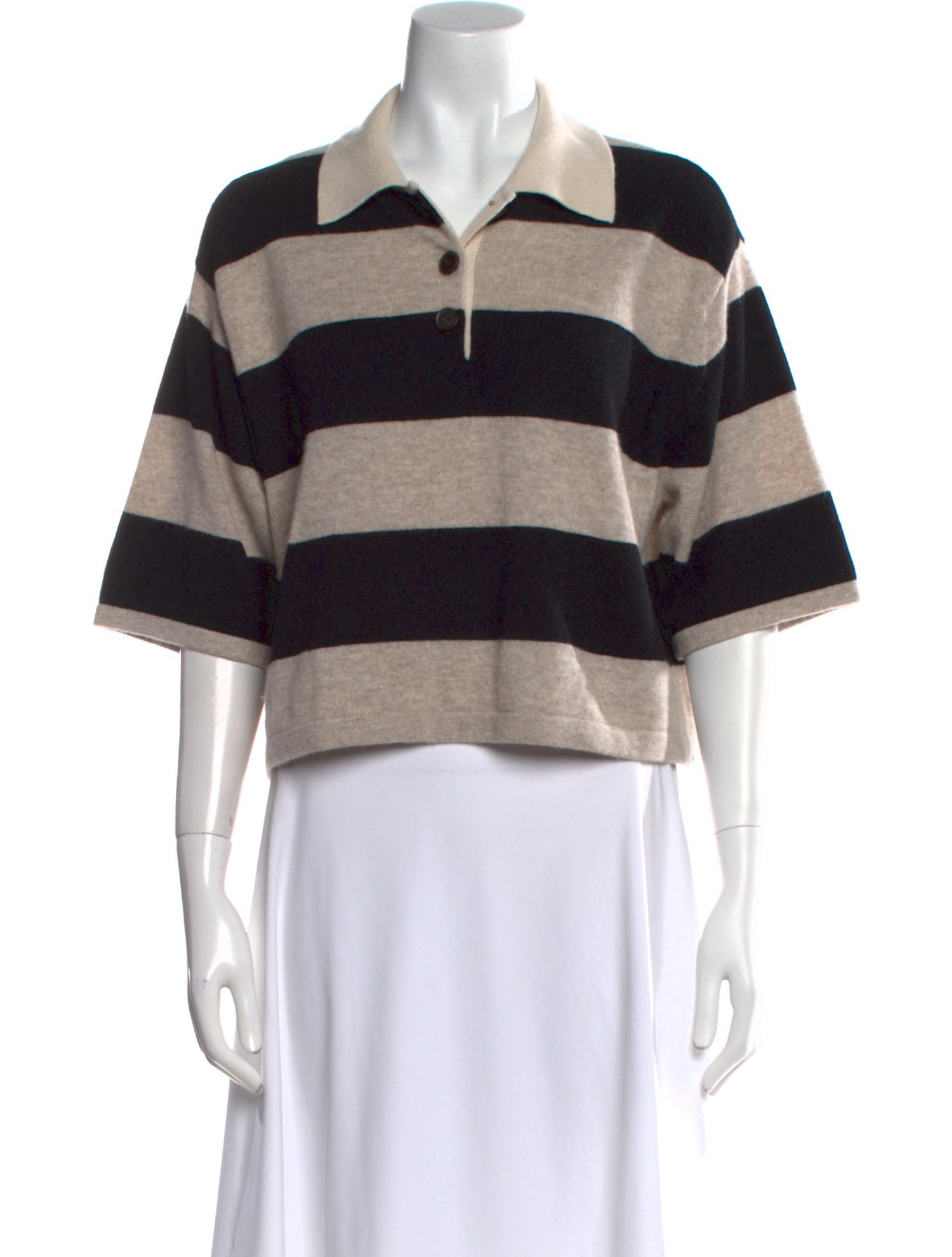 White + Warren Cashmere Striped Sweater