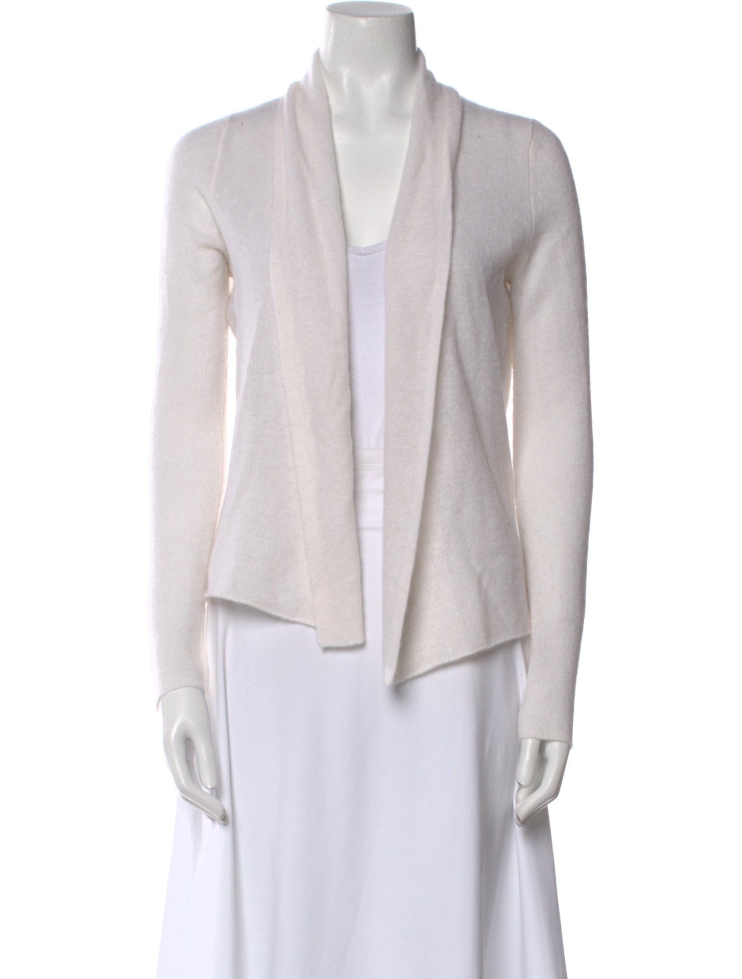 White + Warren Cashmere Open Front Sweater