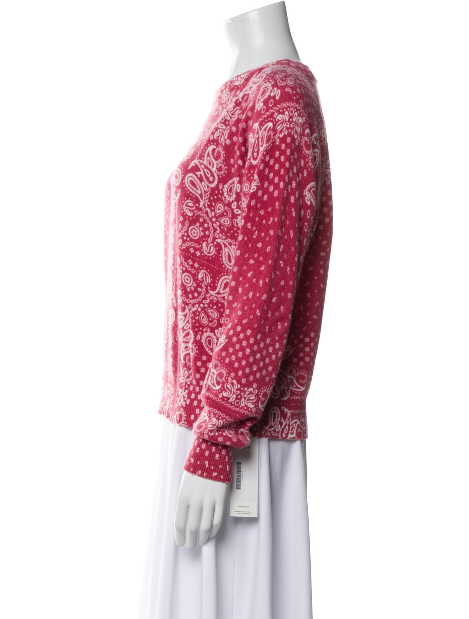 White + Warren Cashmere Printed Sweater
