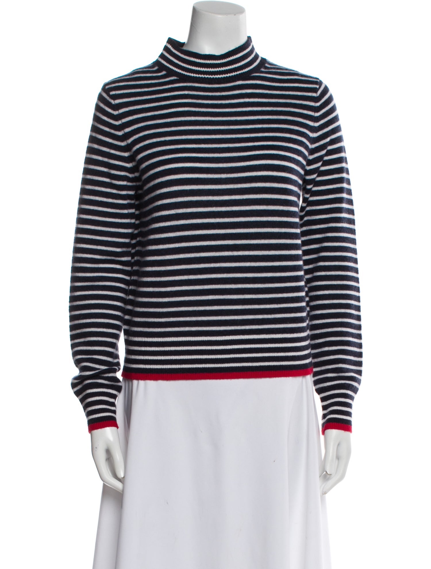 White + Warren Cashmere Striped Sweater