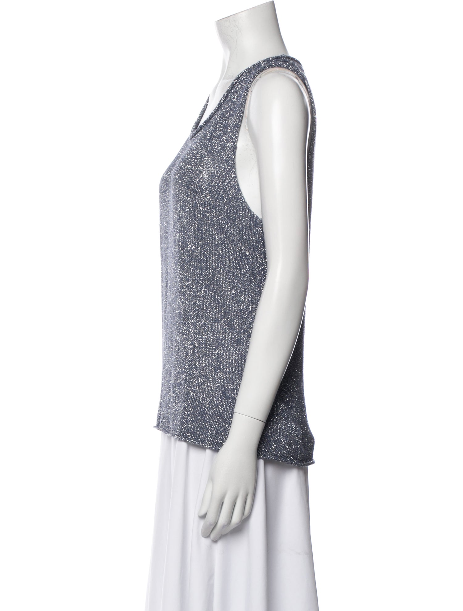 White + Warren Scoop Neck Sleeveless Top