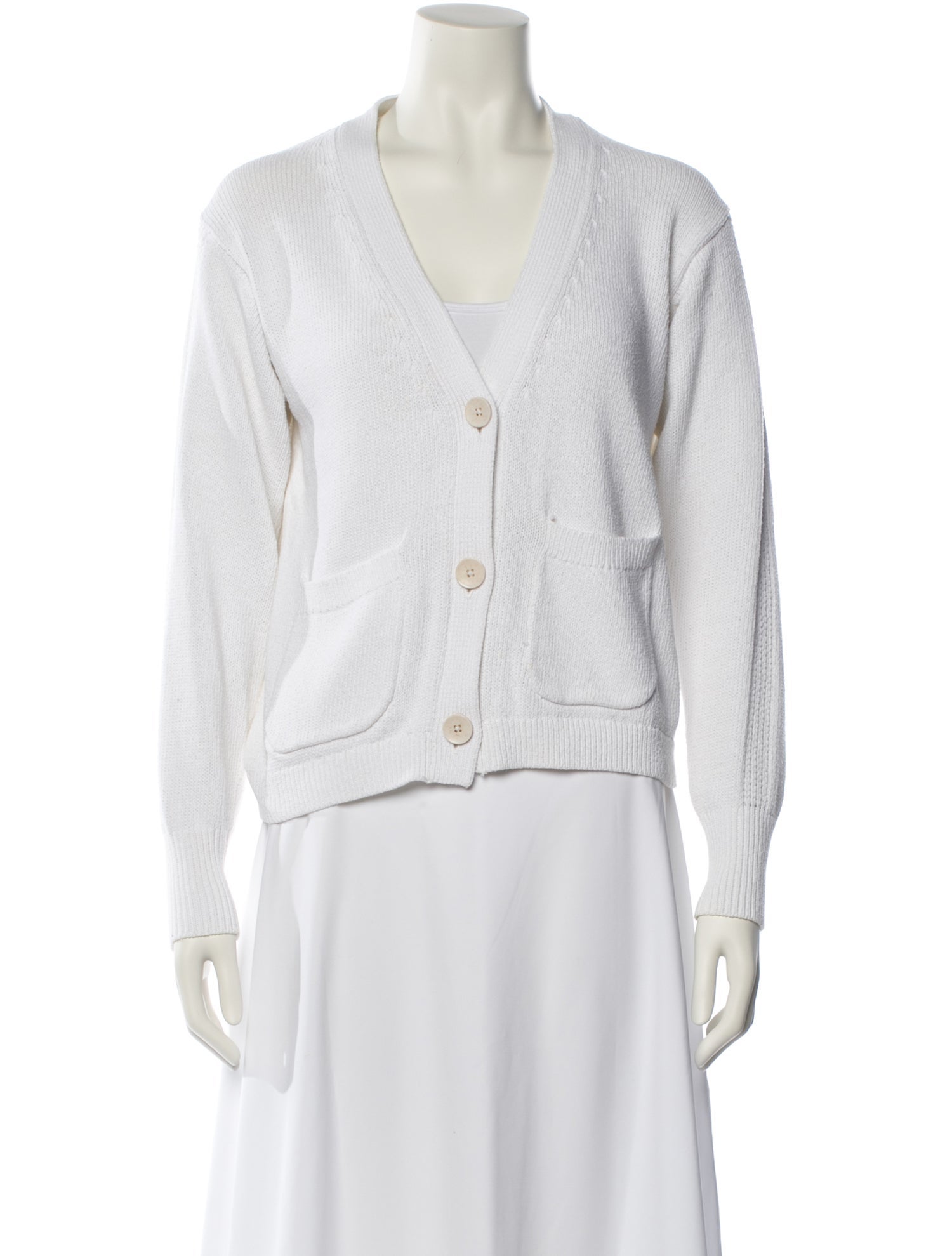 White + Warren V-Neck Sweater