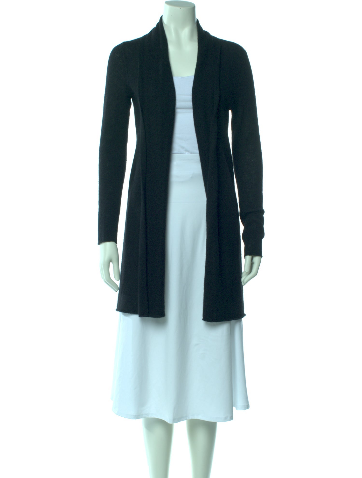 White + Warren Cashmere Open Front Sweater