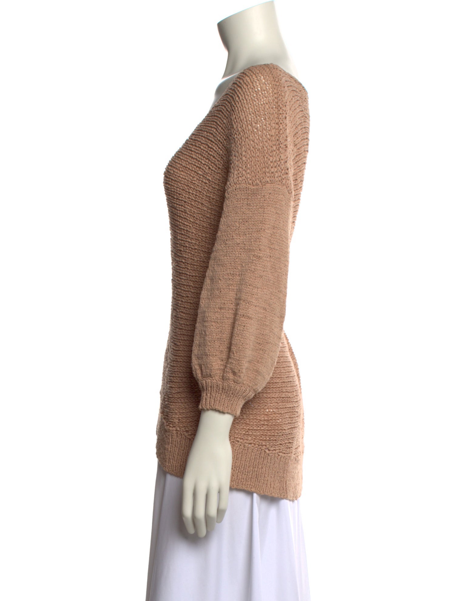 White + Warren Scoop Neck Three-Quarter Sleeve Top