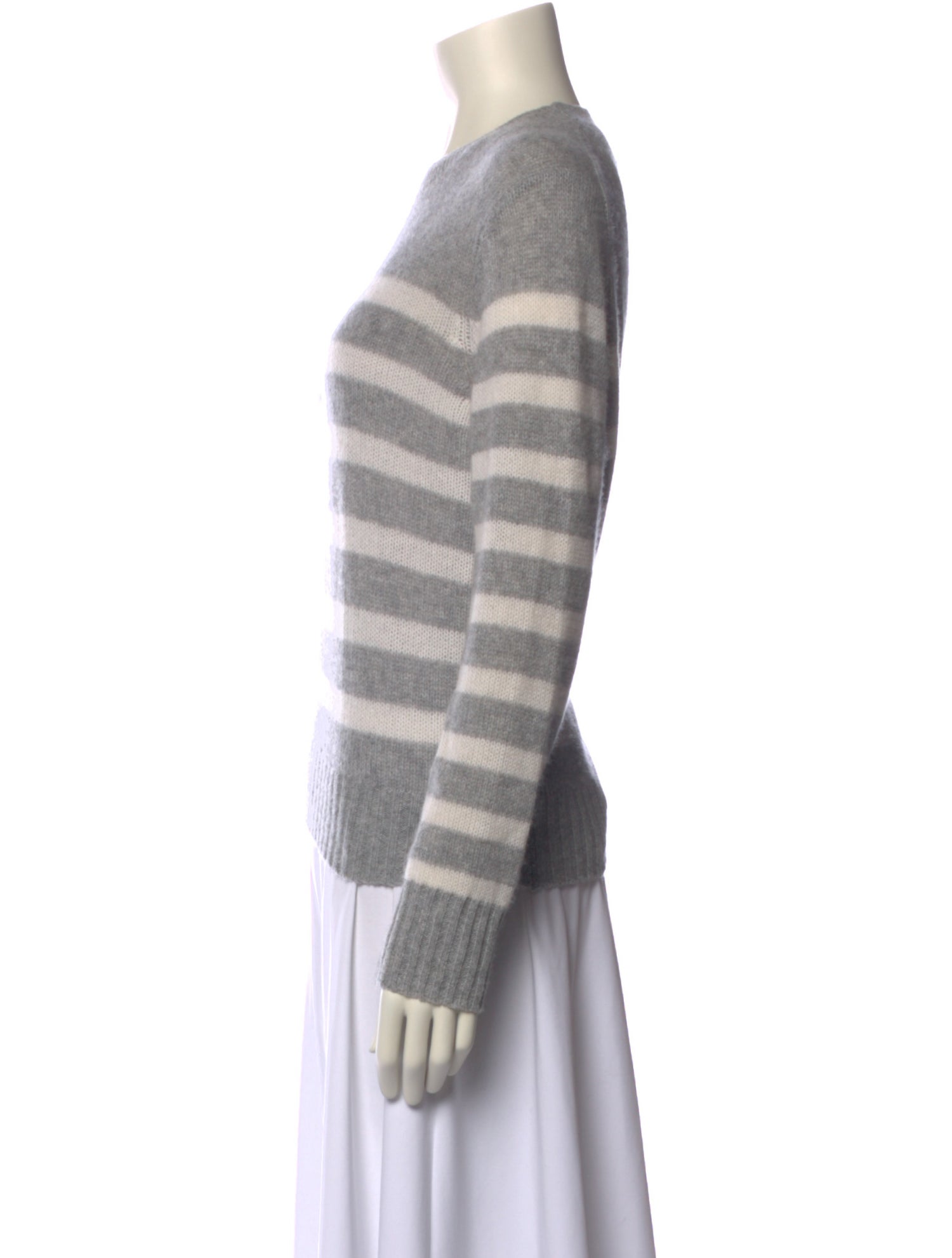 White + Warren Cashmere Striped Sweater