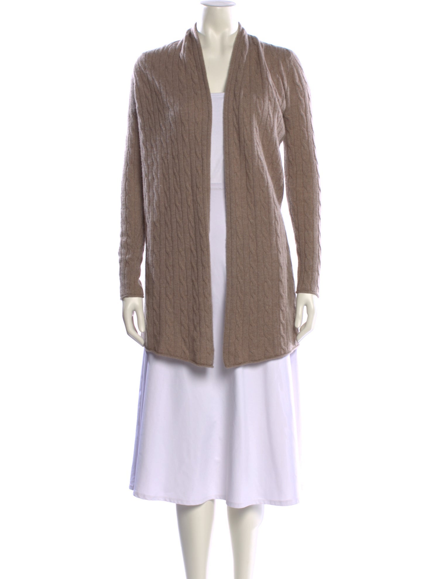 White + Warren Cashmere Open Front Sweater