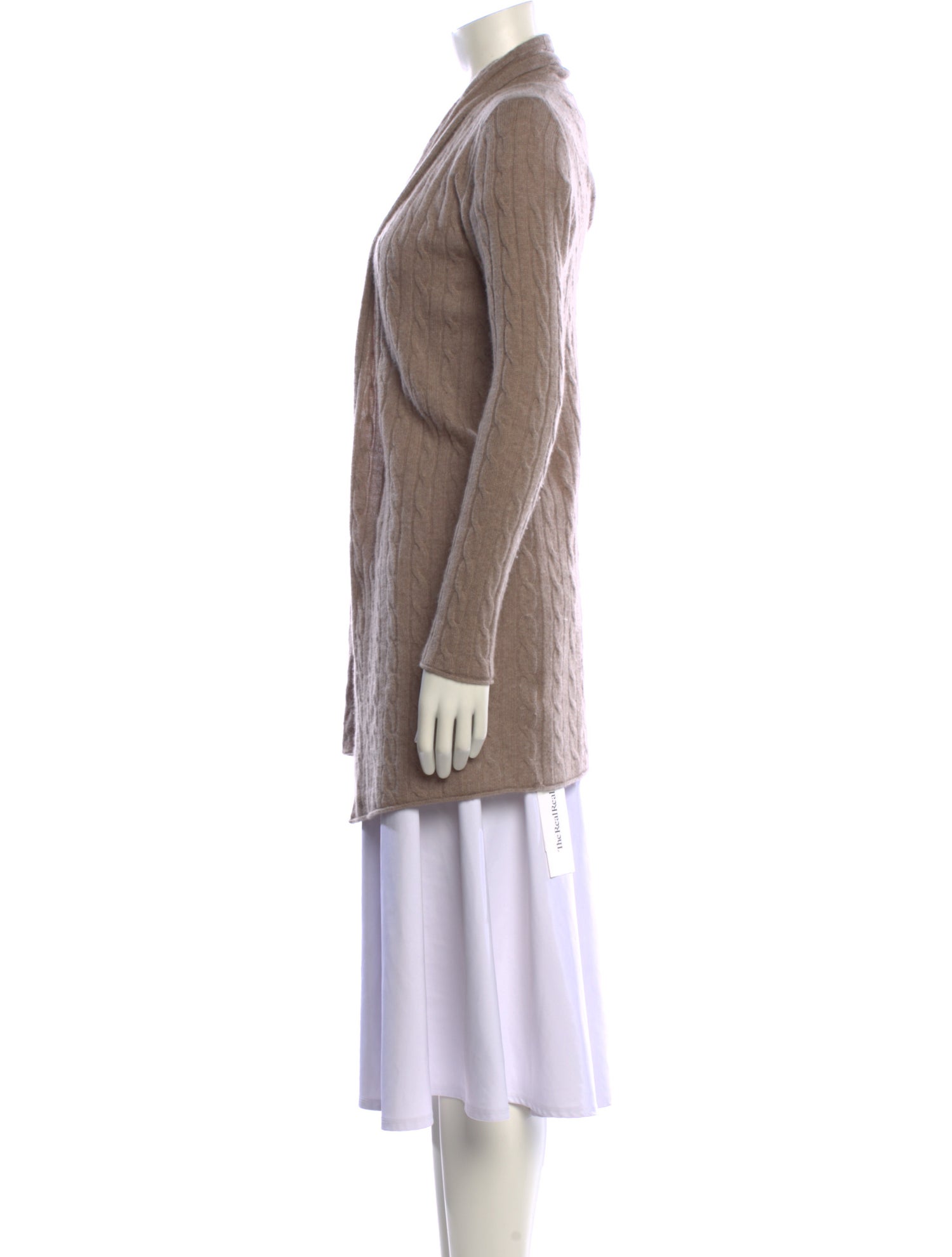 White + Warren Cashmere Open Front Sweater