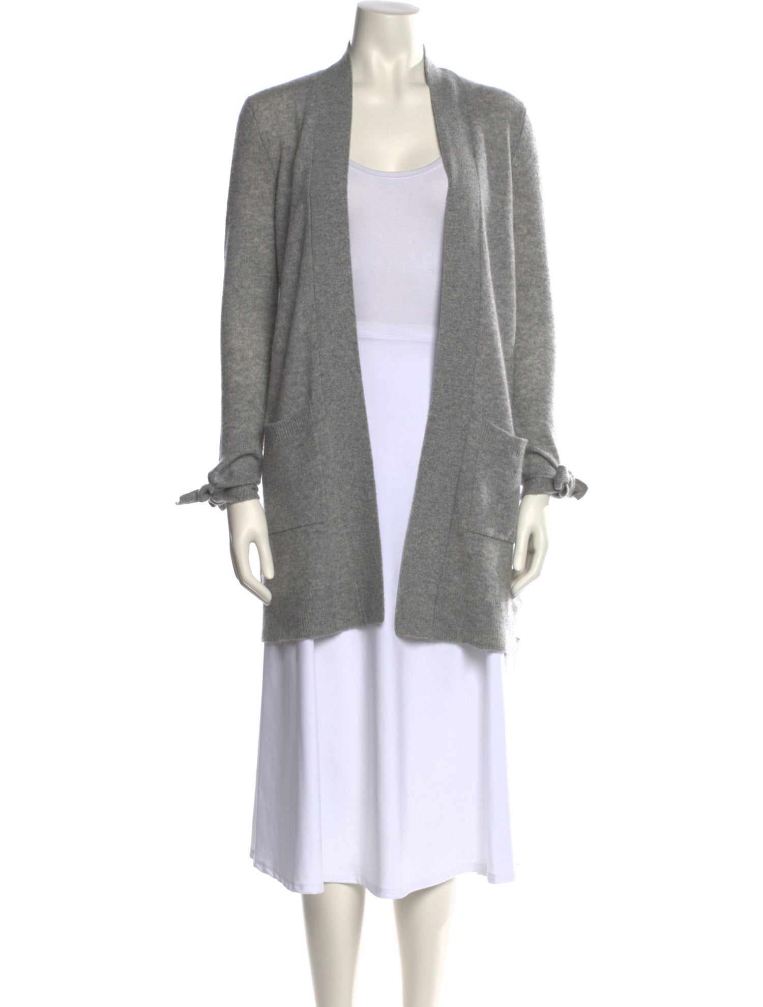 White + Warren Cashmere Open Front Sweater