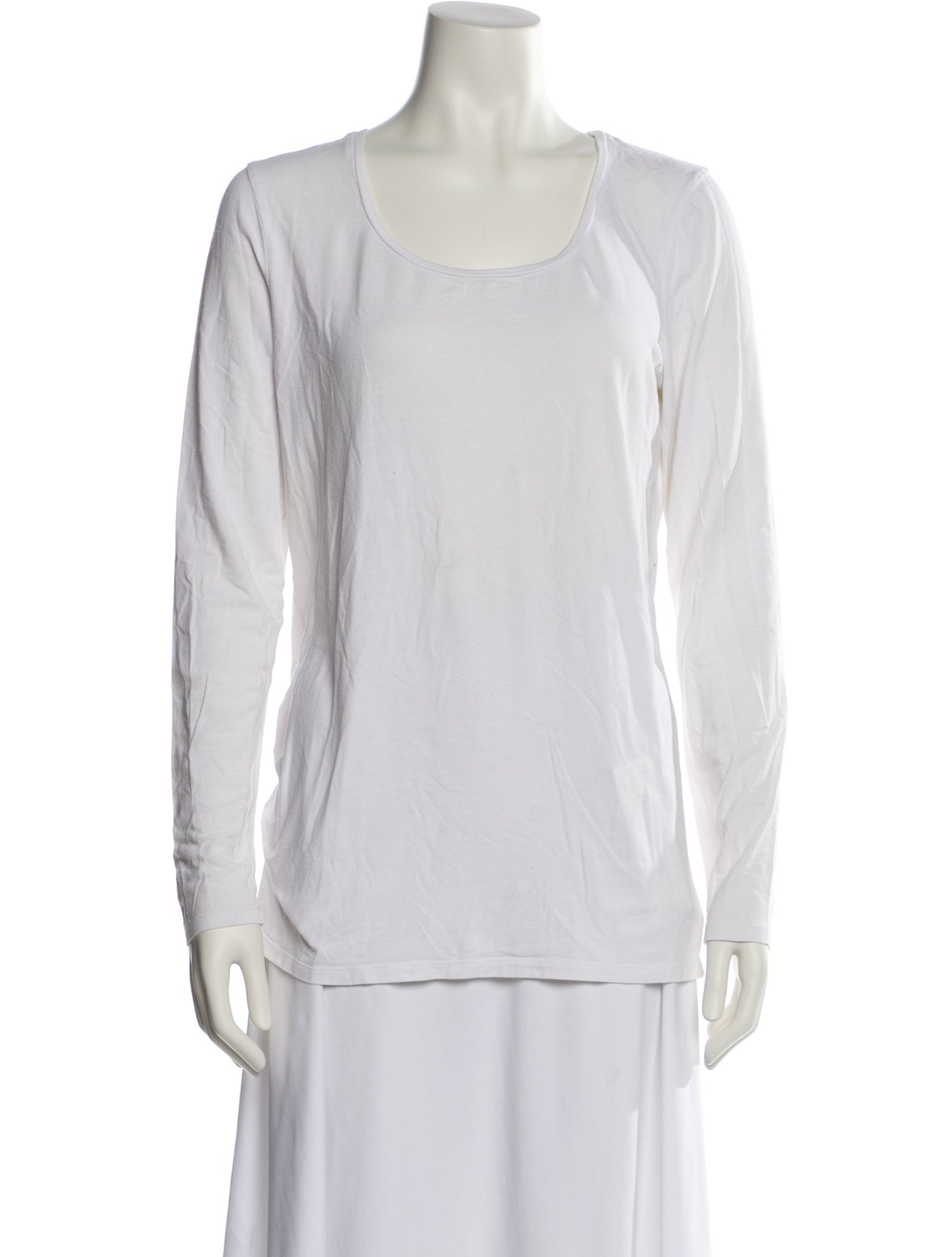 White + Warren Scoop Neck Long Sleeve T-Shirt