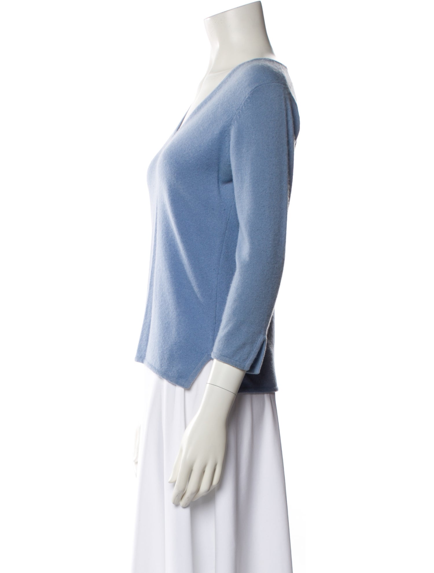 White + Warren Cashmere V-Neck Sweater