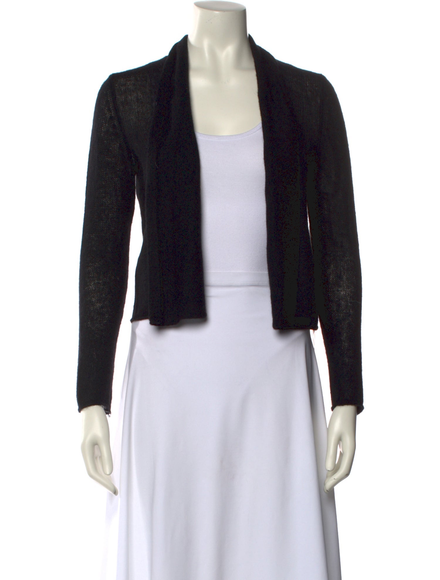 White + Warren Cashmere Open Front Sweater