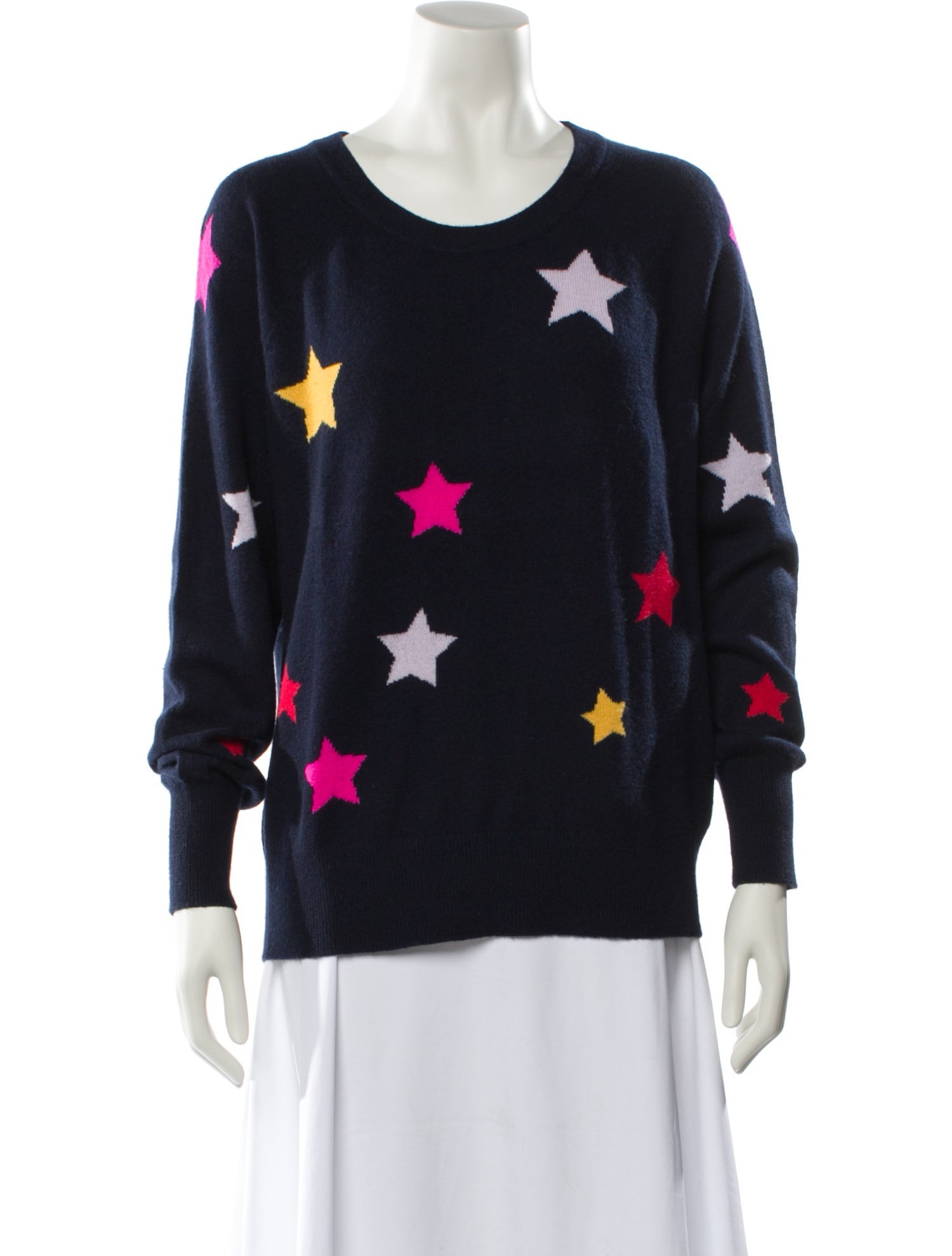 White + Warren Cashmere Printed Sweater