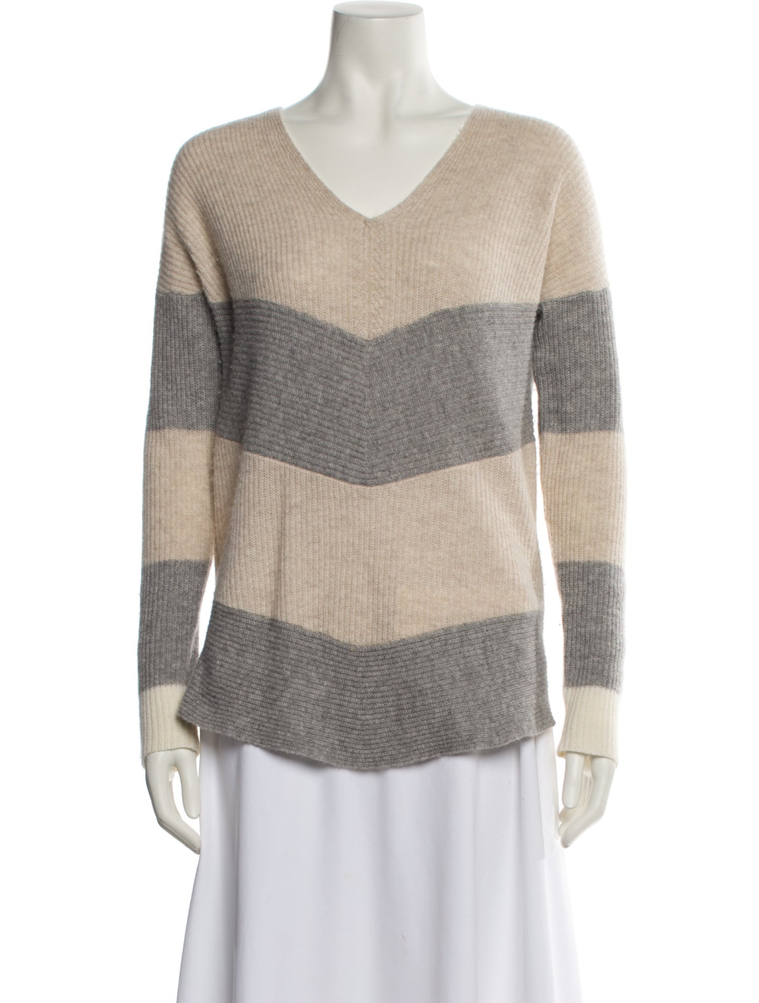White + Warren Cashmere Striped Sweater