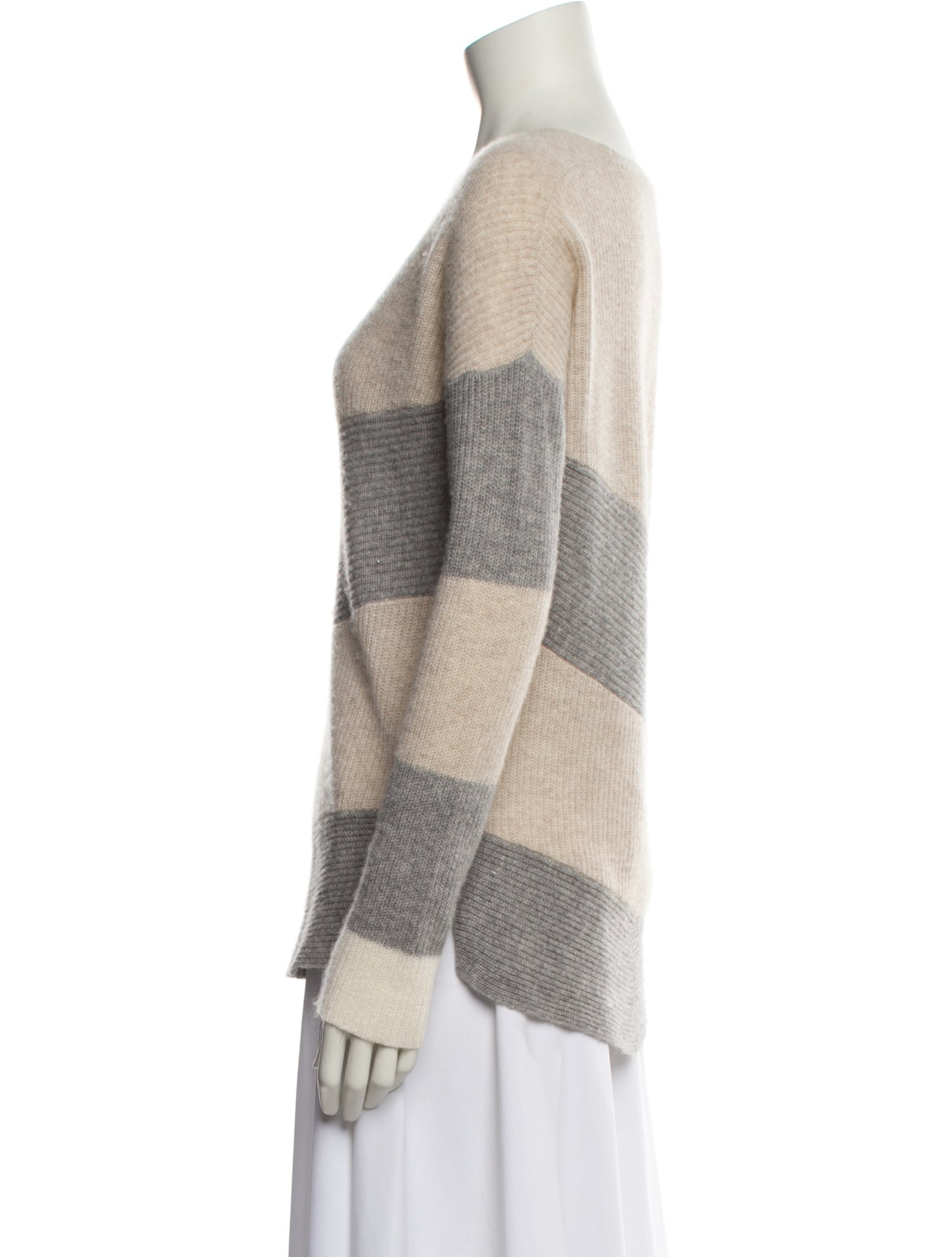 White + Warren Cashmere Striped Sweater