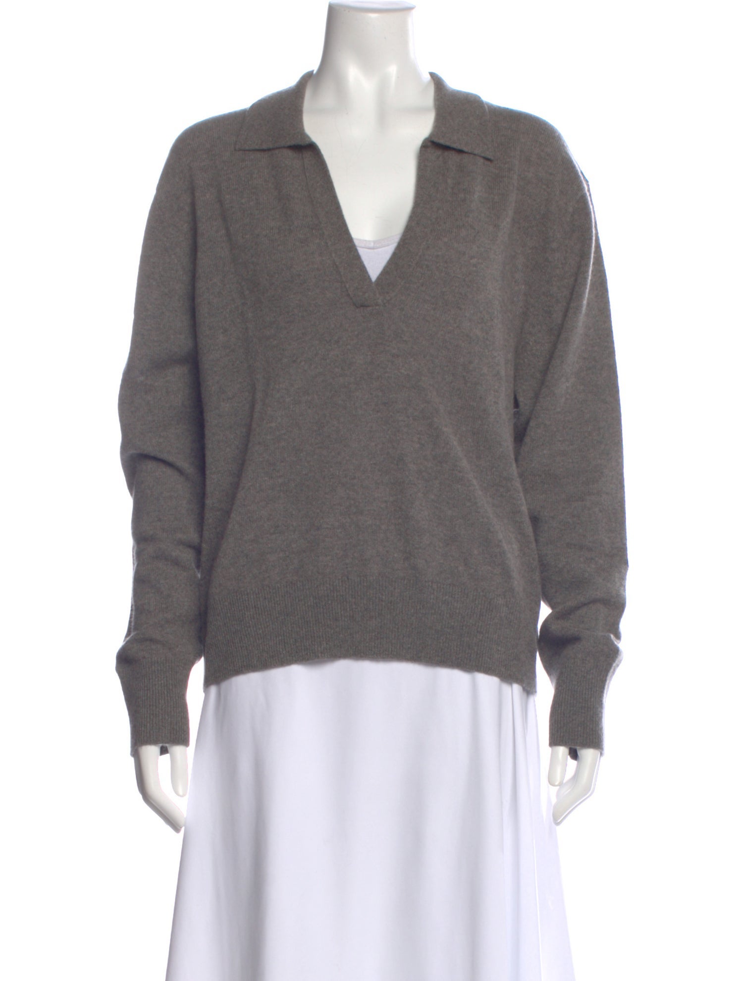 White + Warren Cashmere V-Neck Sweater w/ Tags